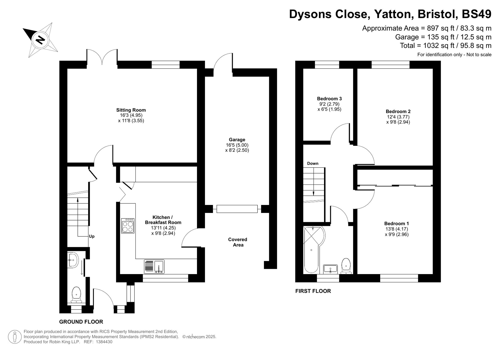 Floorplan for Dysons Close, Yatton, BS49