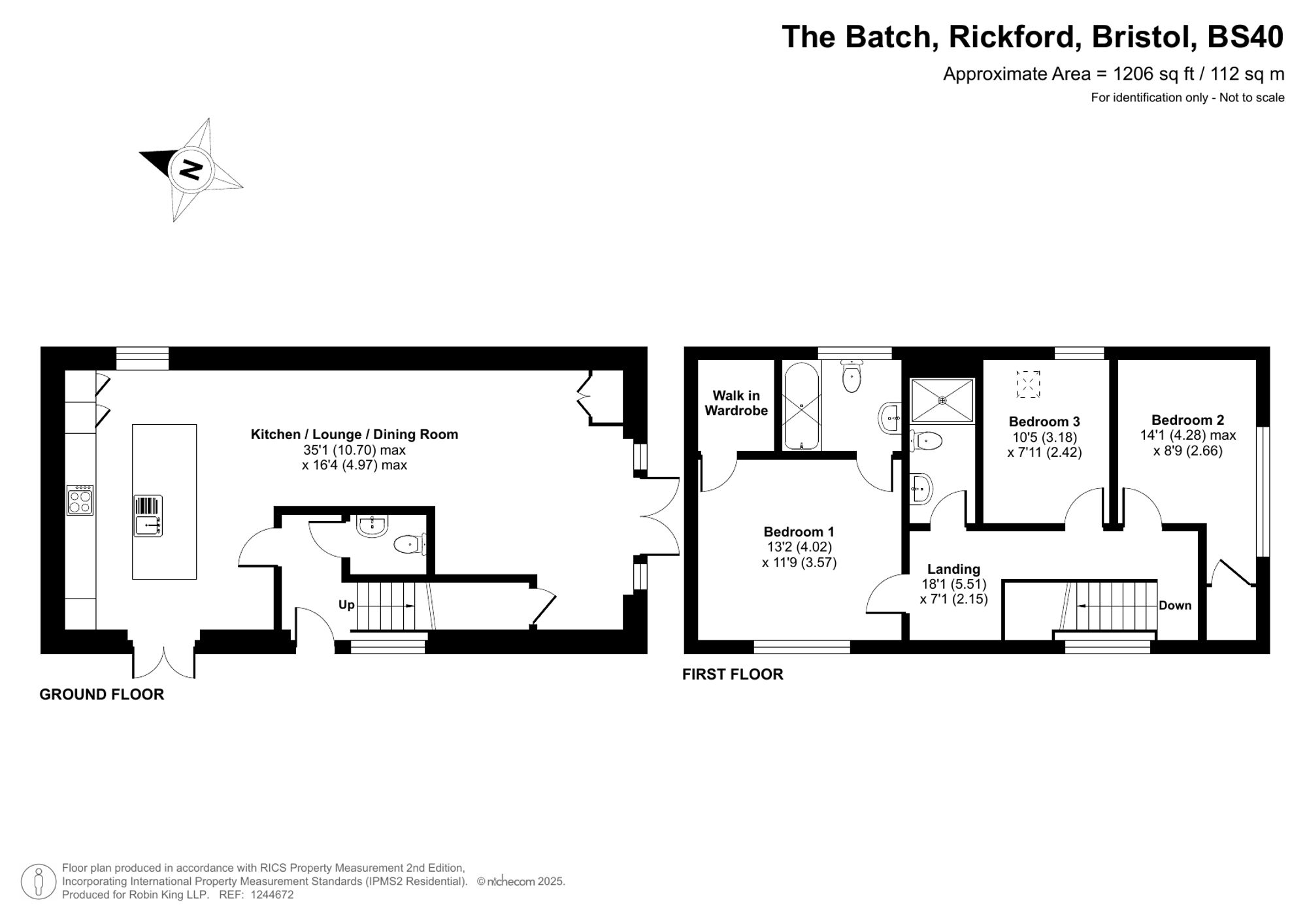 Floorplan for Rickford, The Batch, BS40