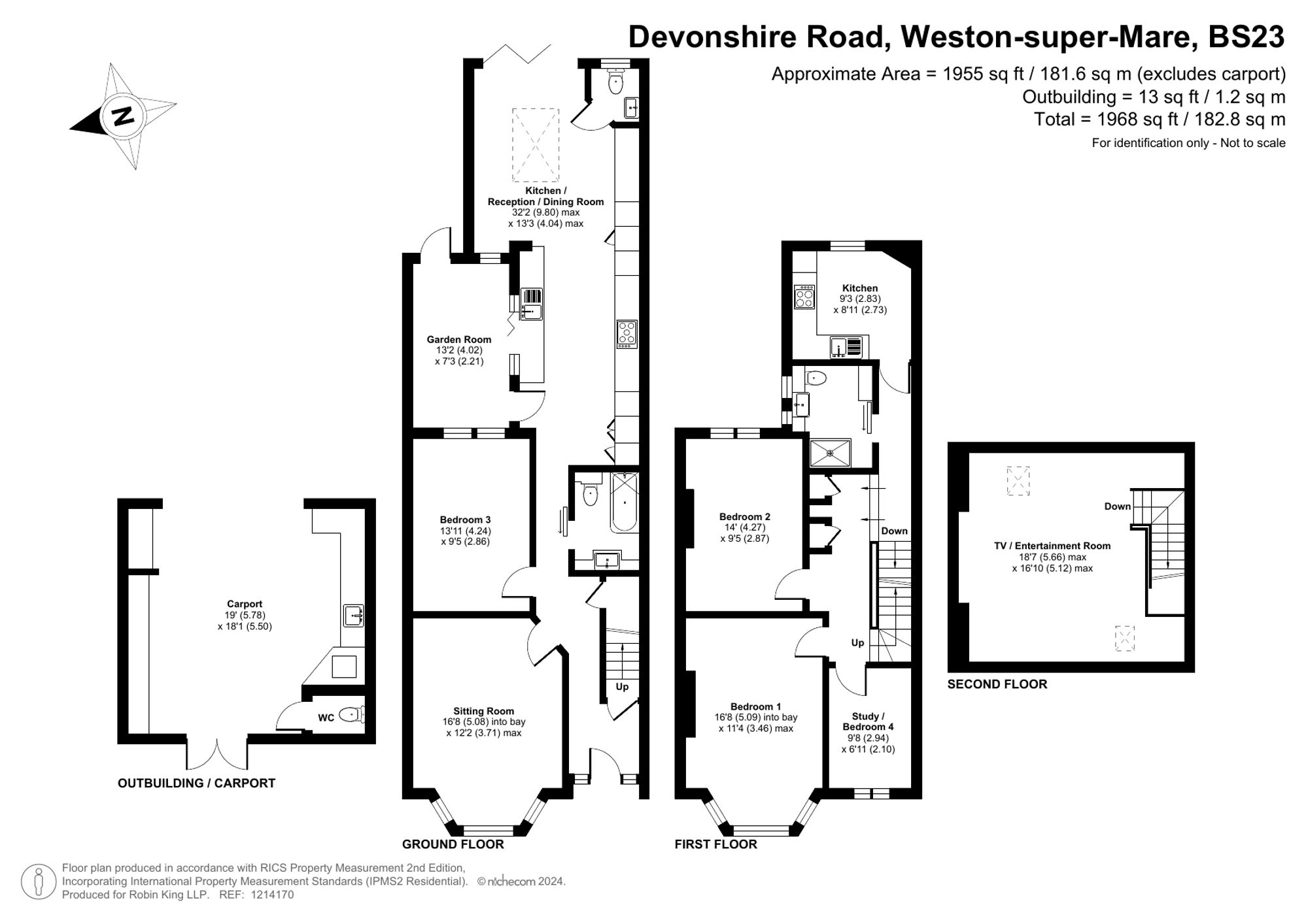 Floorplan for Devonshire Road, Weston-Super-Mare. Ideally Suited for Dual Occupation