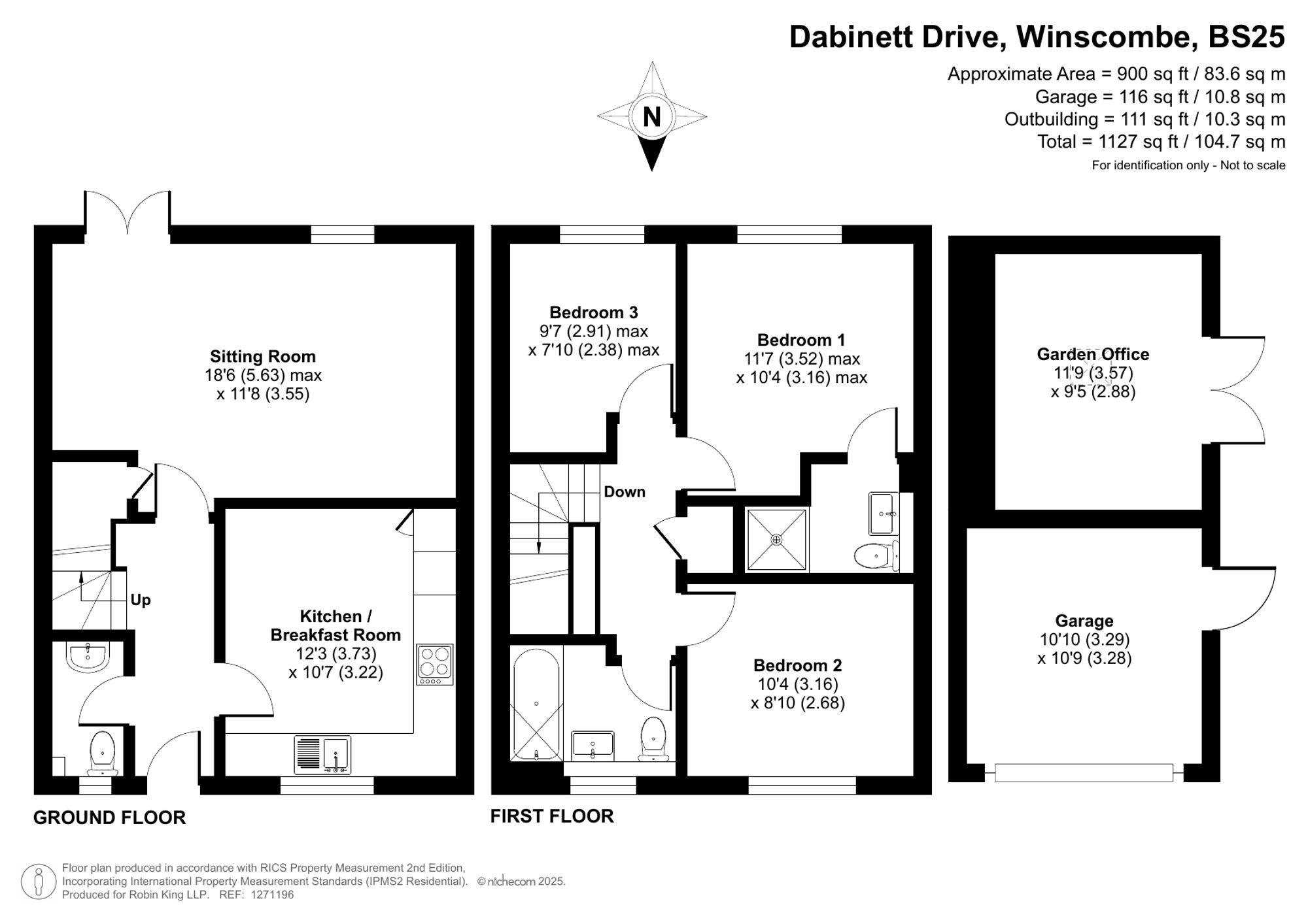 Floorplan for Dabinett Drive, Sandford, BS25