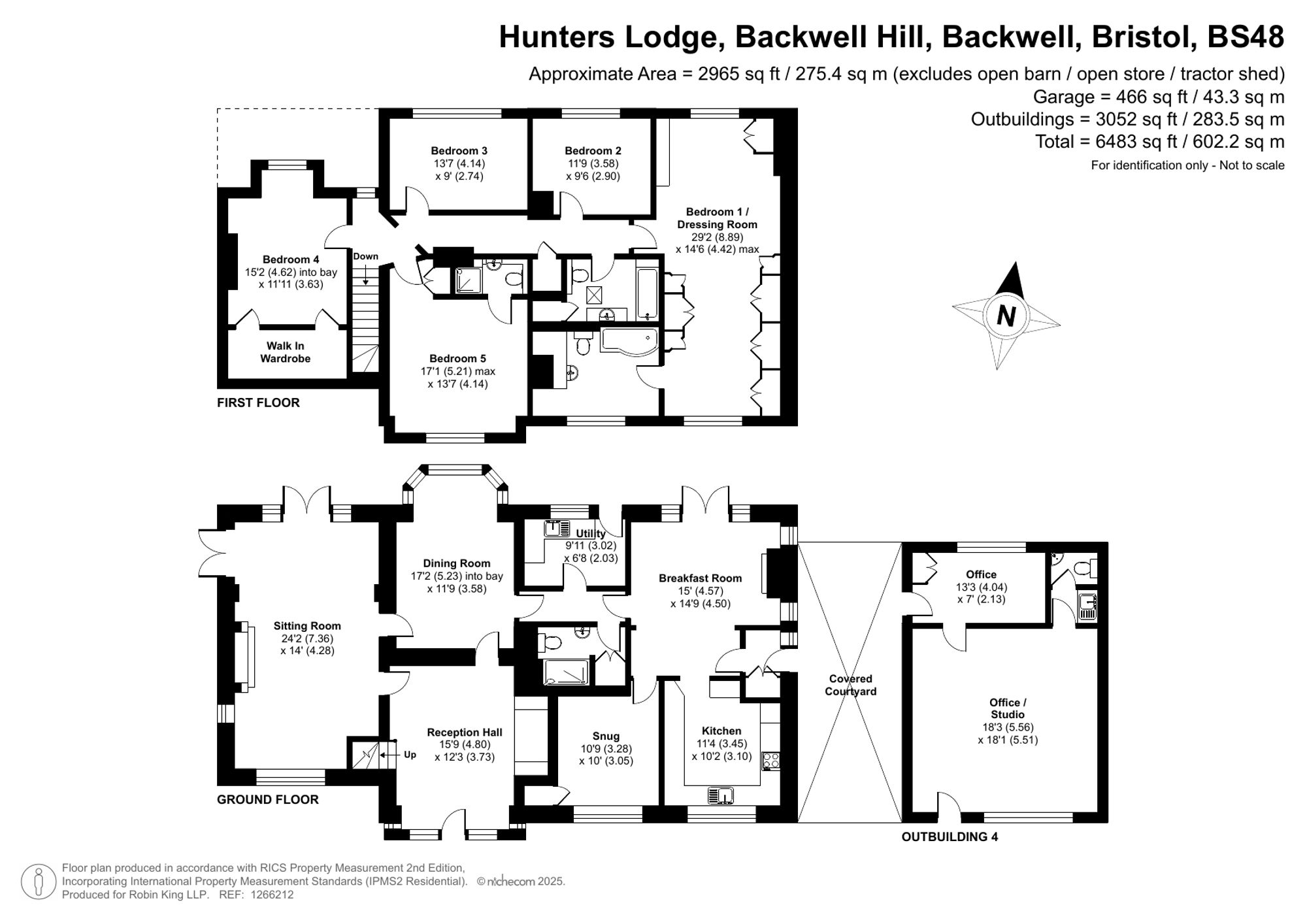 Floorplan for Hunters Lodge, Backwell Hill, BS48 - exceptional country estate set in 15 acres with extensive equestrian facilities