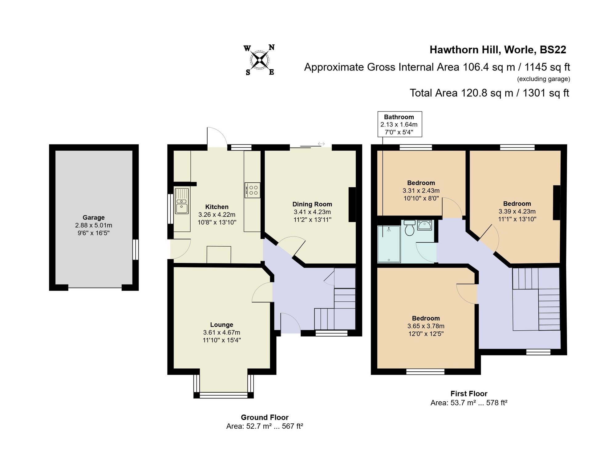 Floorplan for Hawthorn Hill, Weston-Super-Mare, BS22