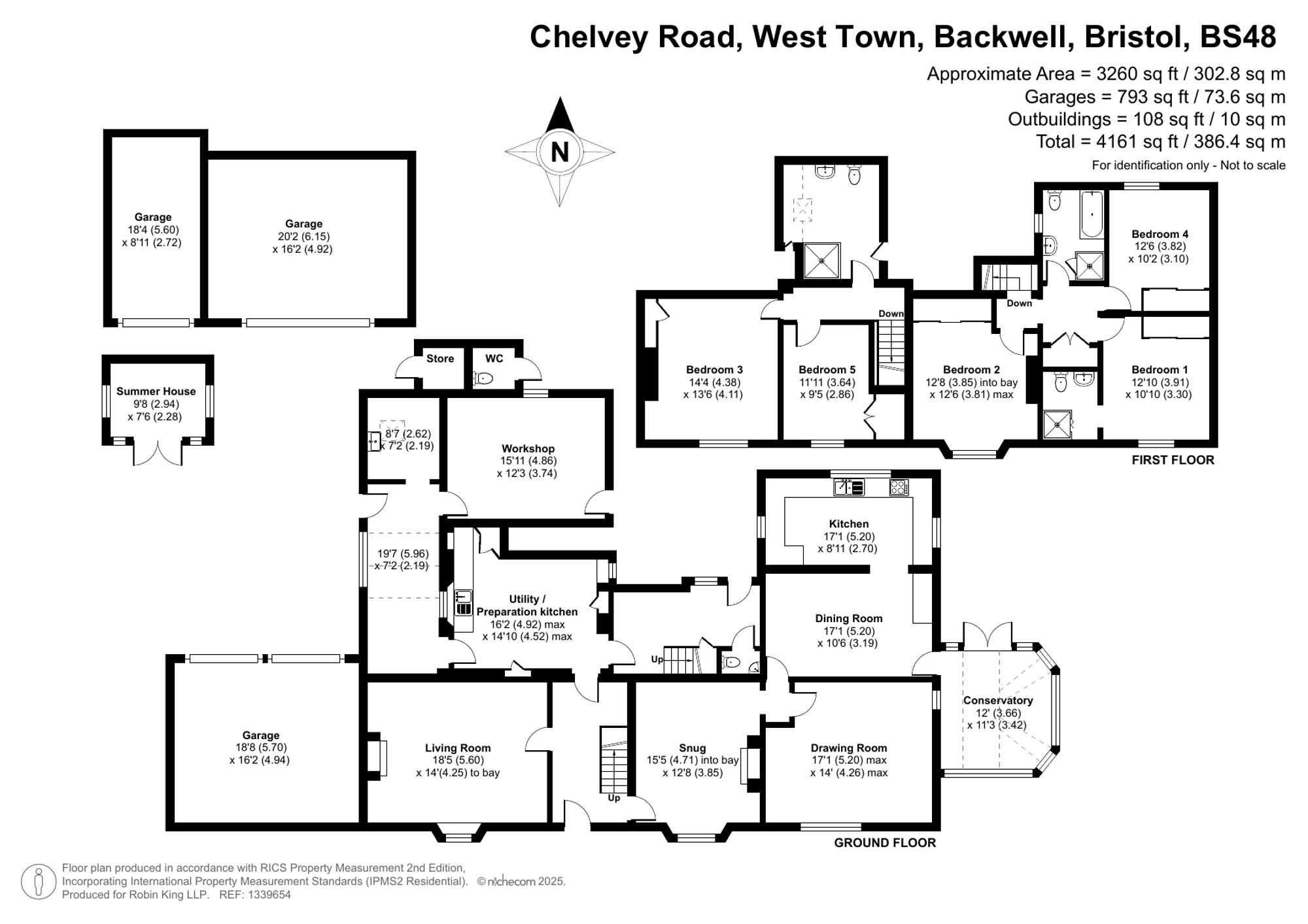 Floorplan for Detached Country home, Chelvey. Bristol, BS48
