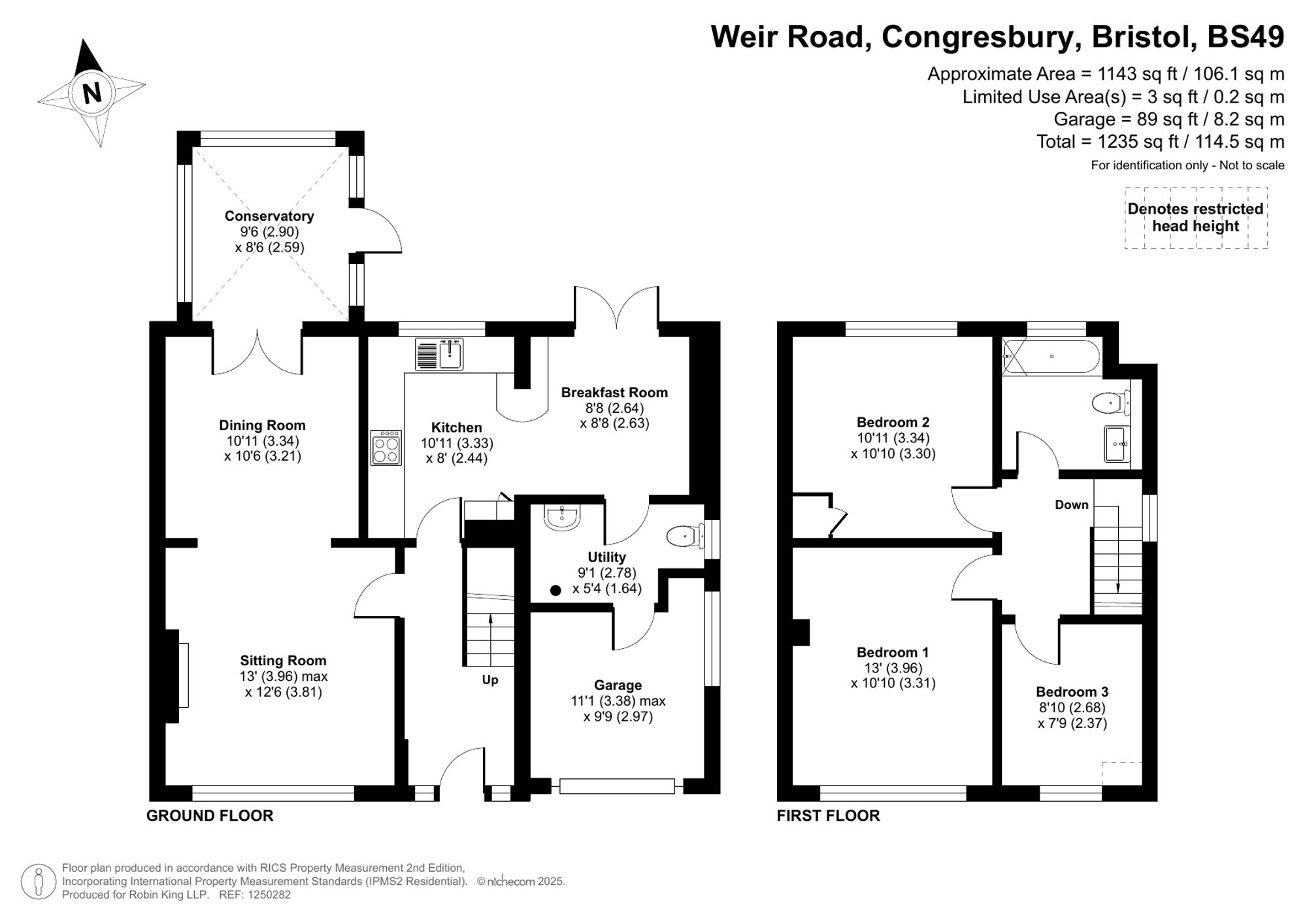 Floorplan for Weir Road, Congresbury, BS49