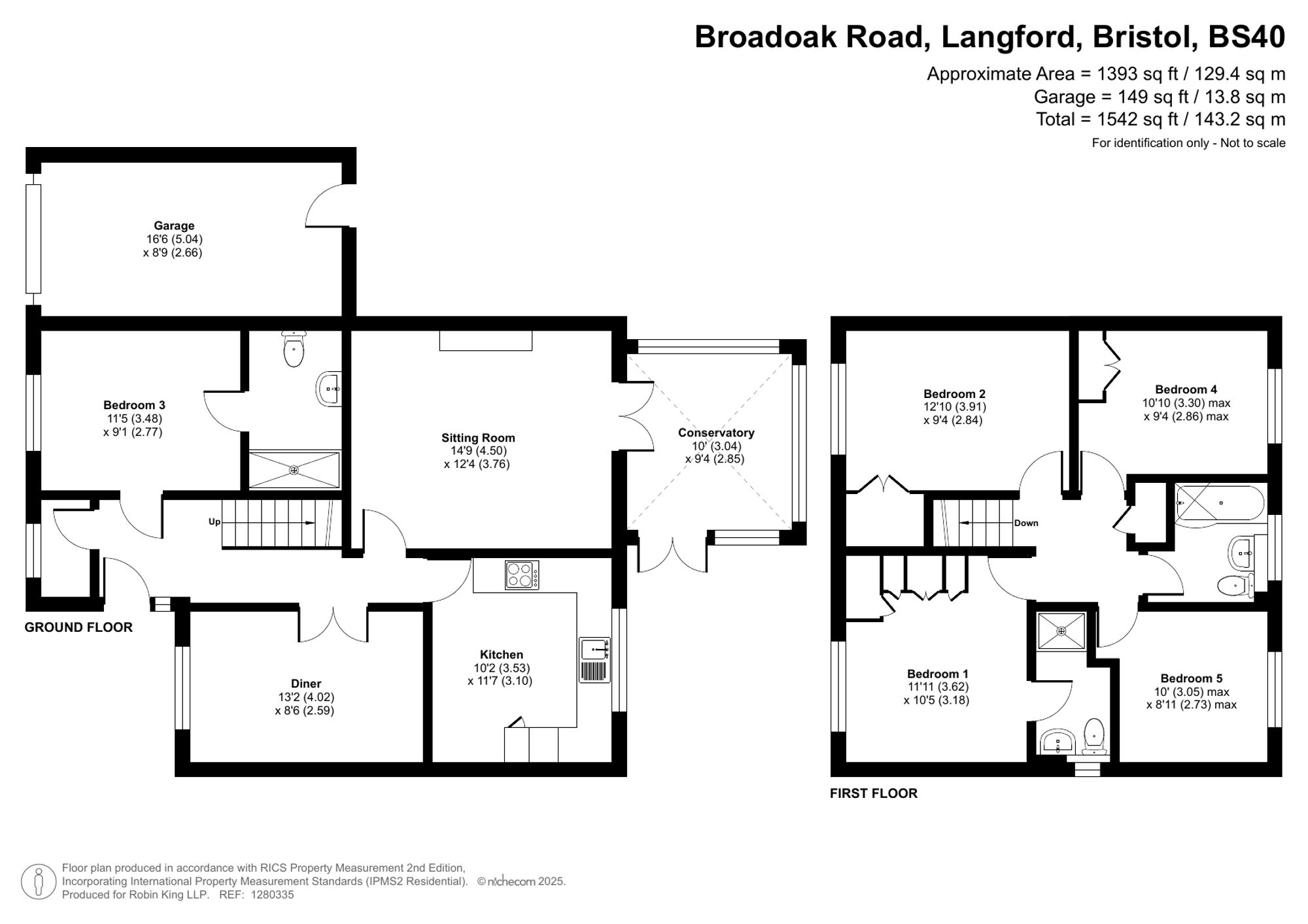 Floorplan for Broadoak Road, Langford, BS40