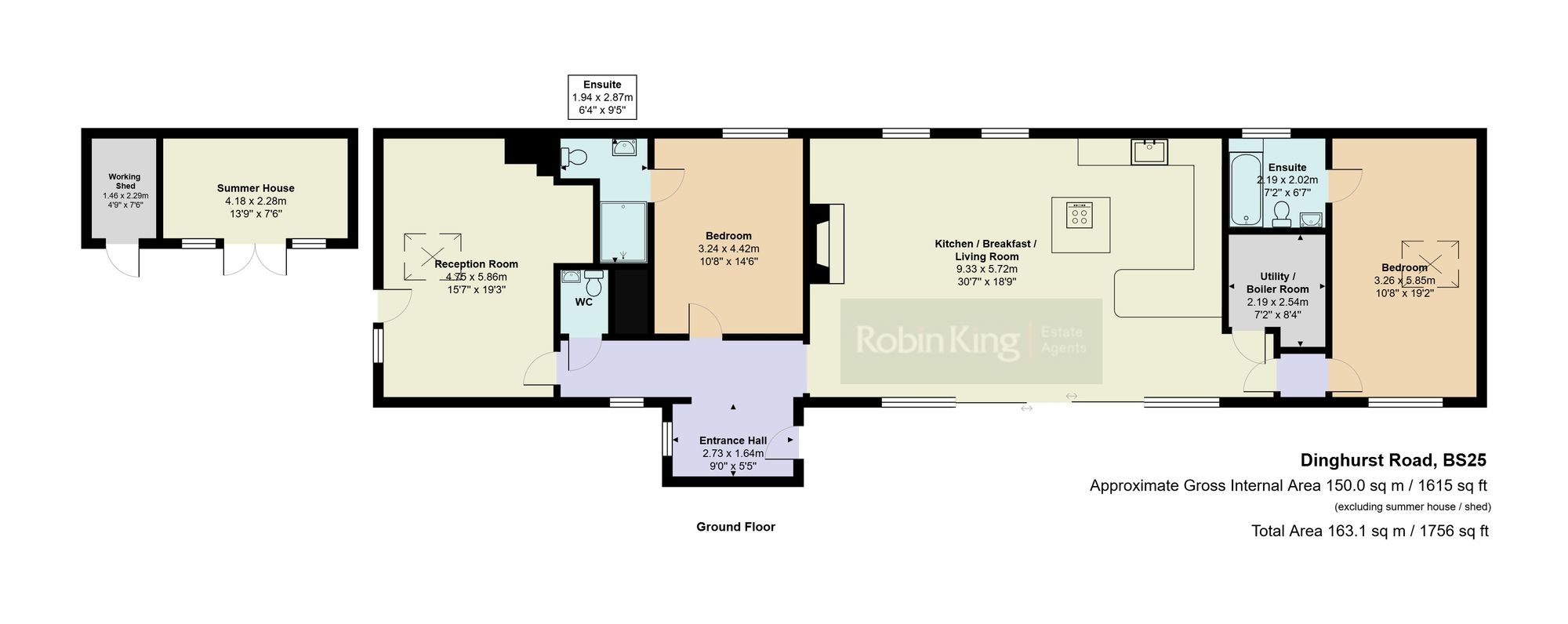 Floorplan for Dinghurst Road, Churchill, BS25