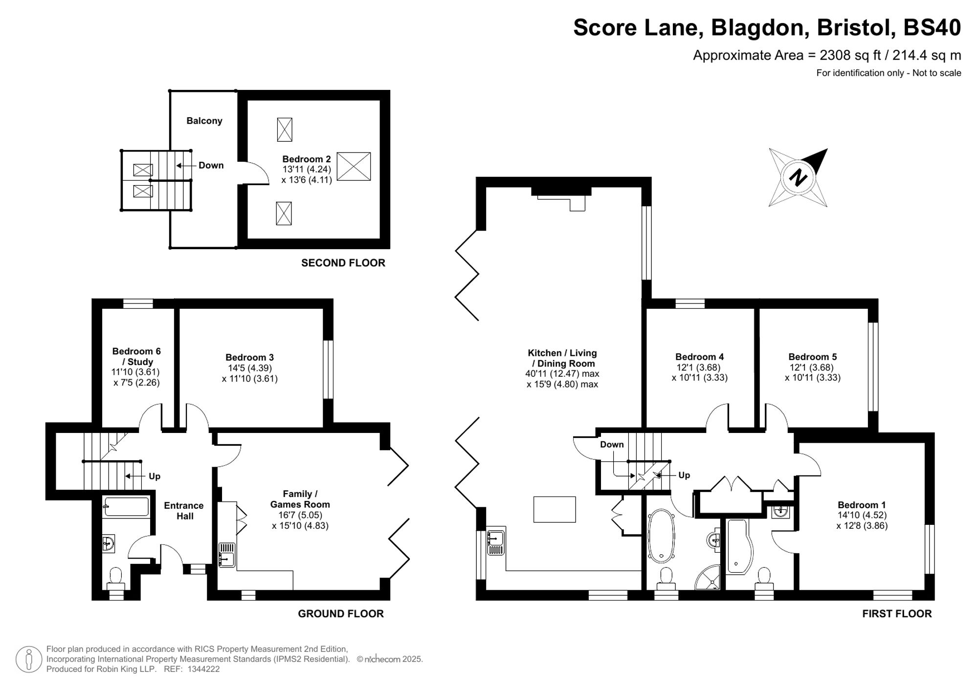 Floorplan for Score Lane, Blagdon, BS40