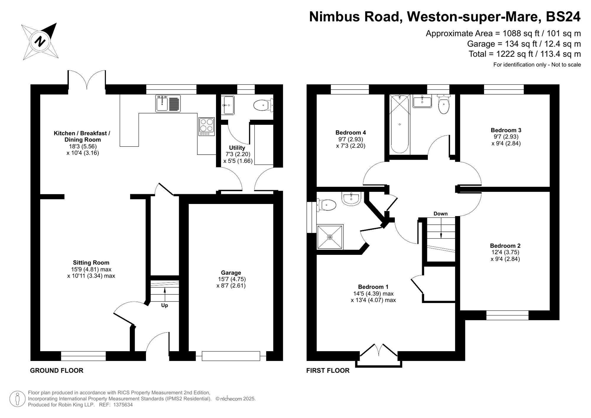Floorplan for Nimbus Road, Weston-Super-Mare, BS24