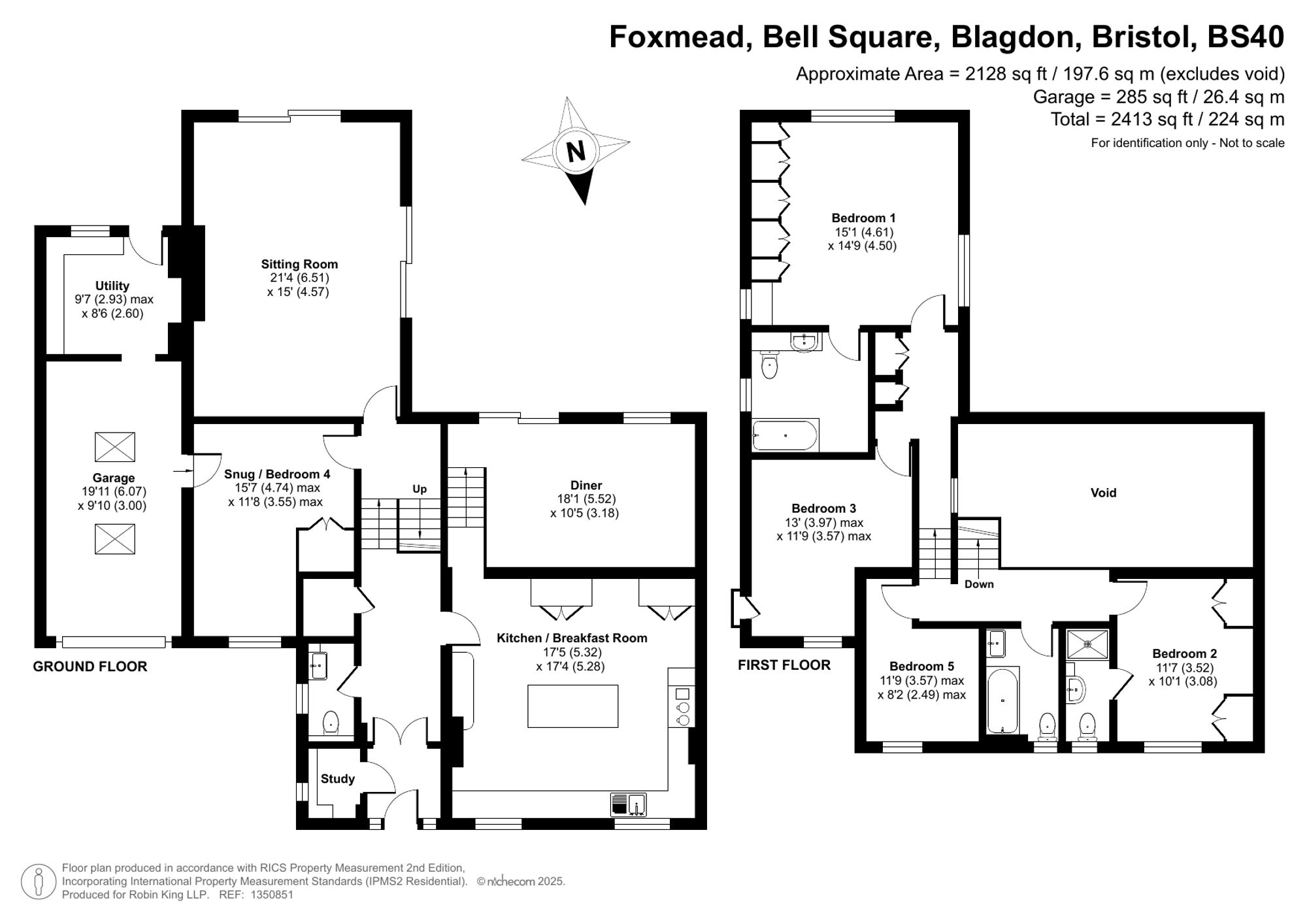 Floorplan for Bell Square, Blagdon, BS40