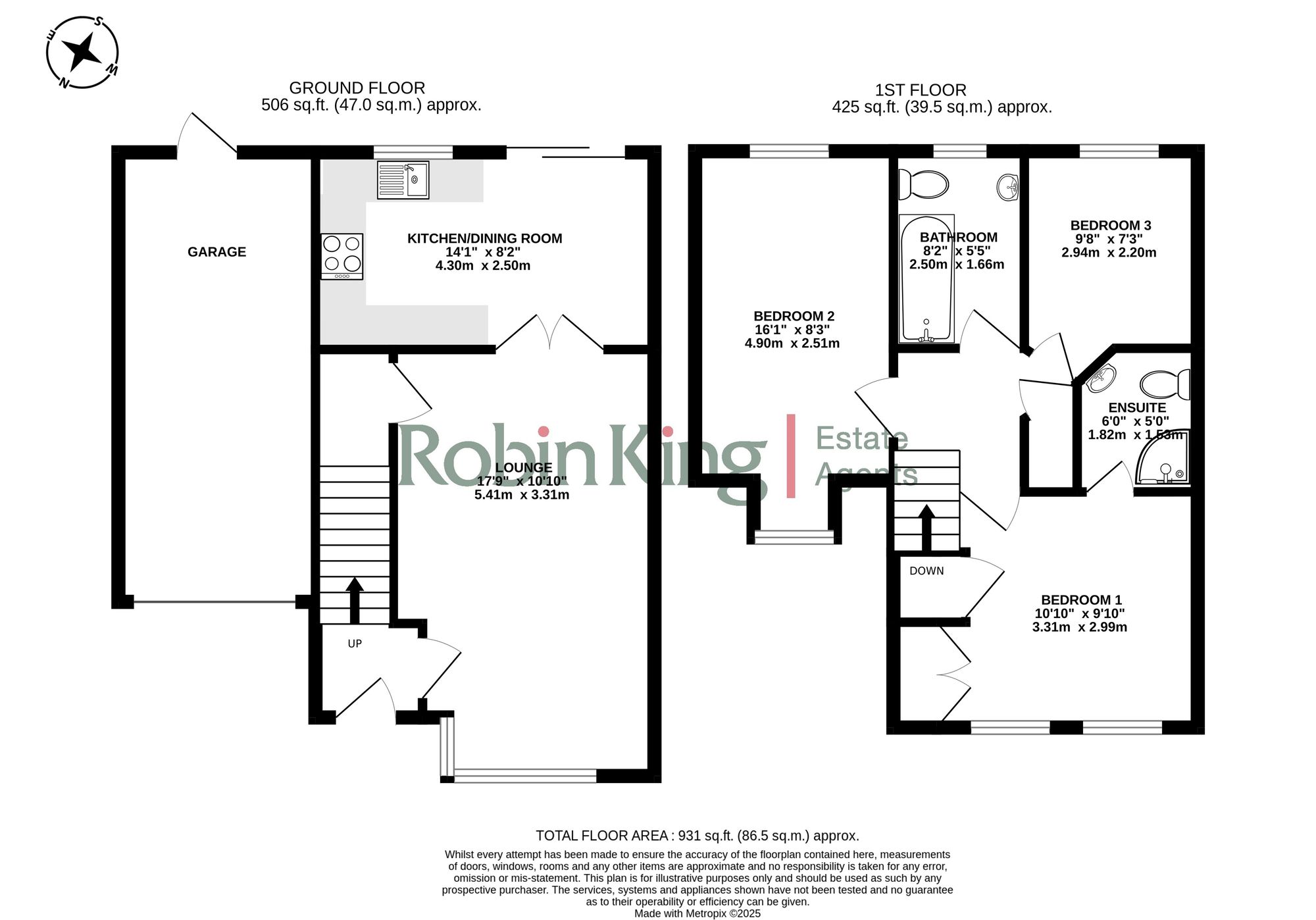 Floorplan for Broadoak Road, Langford, BS40