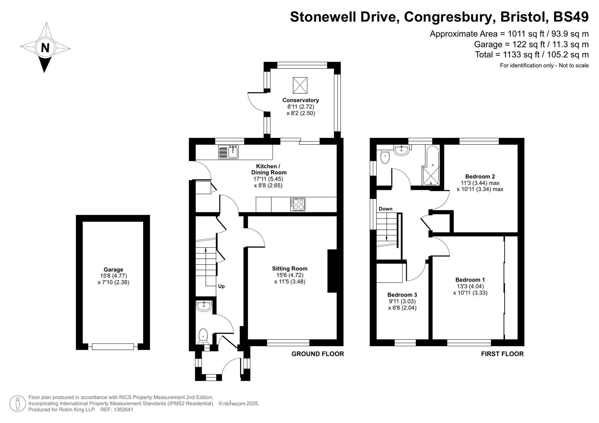 Floorplan for Stonewell Drive, Congresbury, BS49