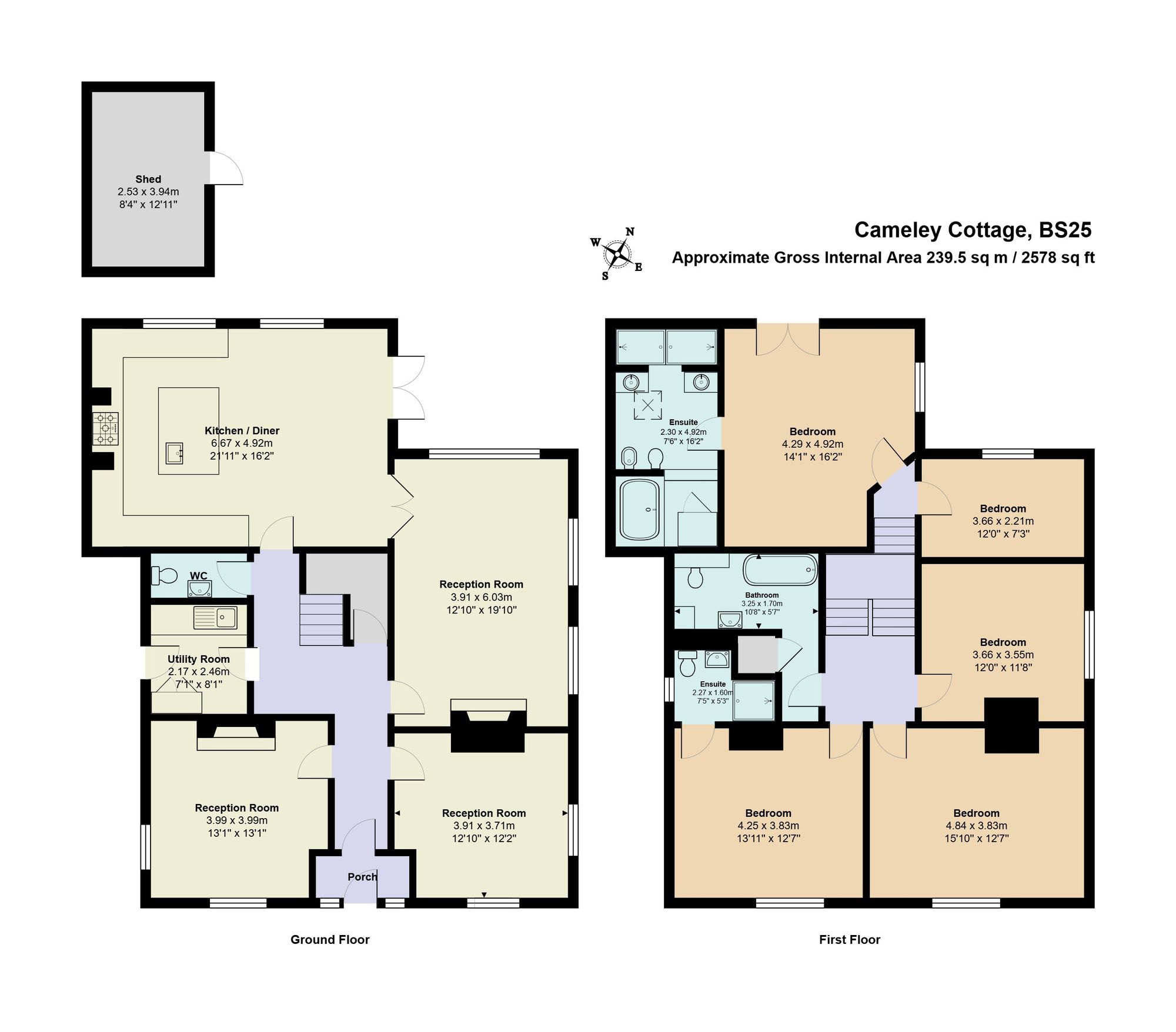 Floorplan for New Road, Churchill, BS25
