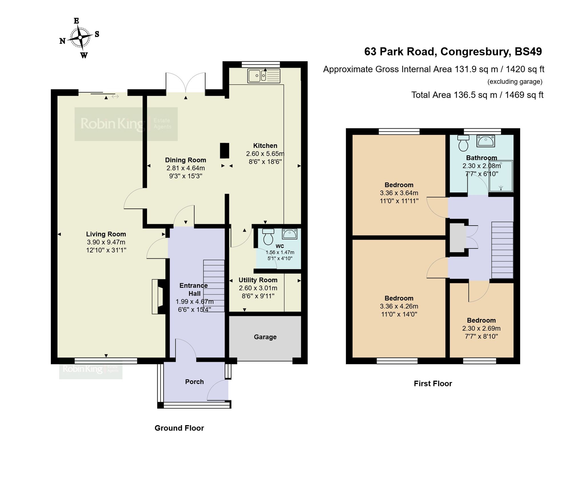 Floorplan for Park Road, Congresbury, BS49