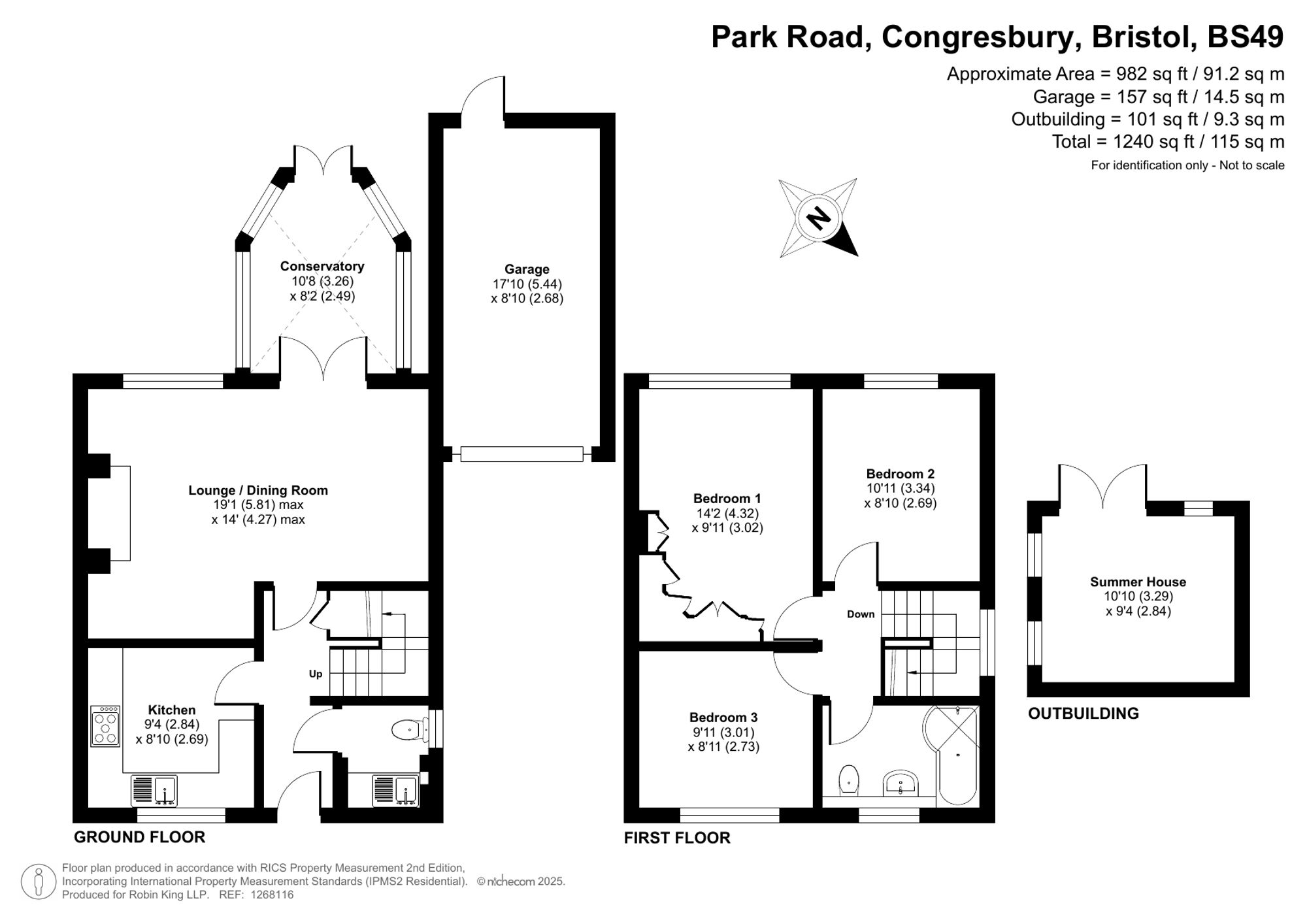 Floorplan for Park Road, Congresbury, BS49