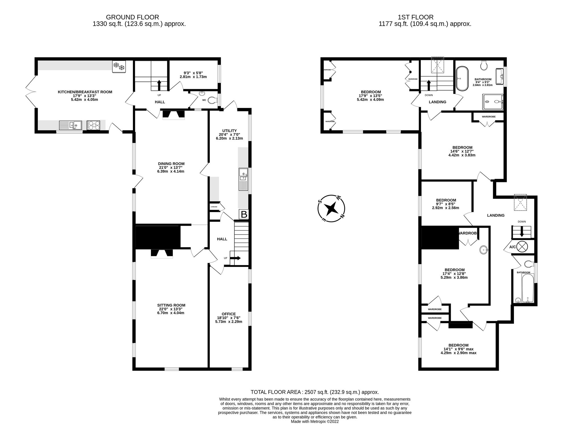 Floorplan for Orchardside, 20 Brinsea Road, Congresbury - a superb, spacious village home