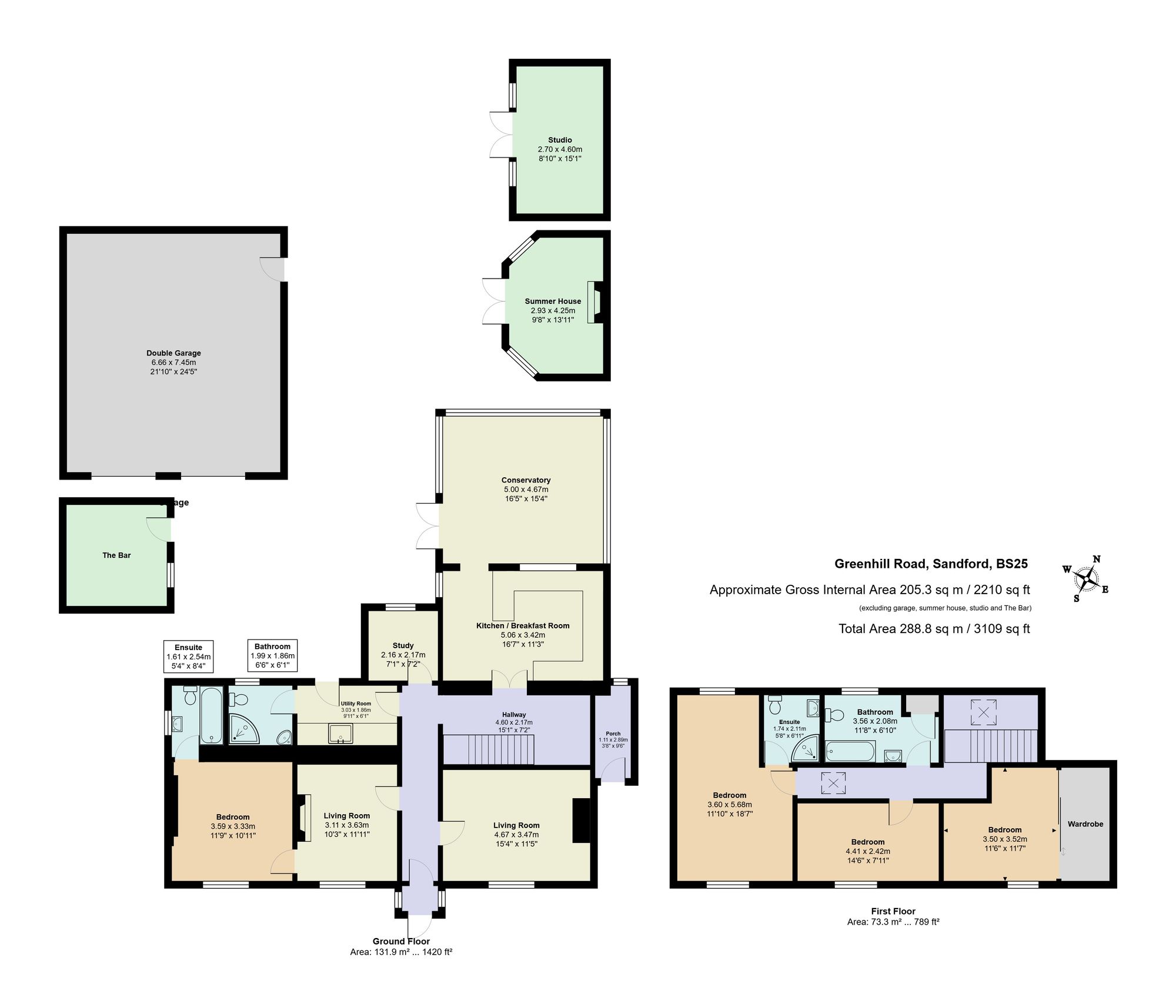 Floorplan for Greenhill Road, Sandford, BS25