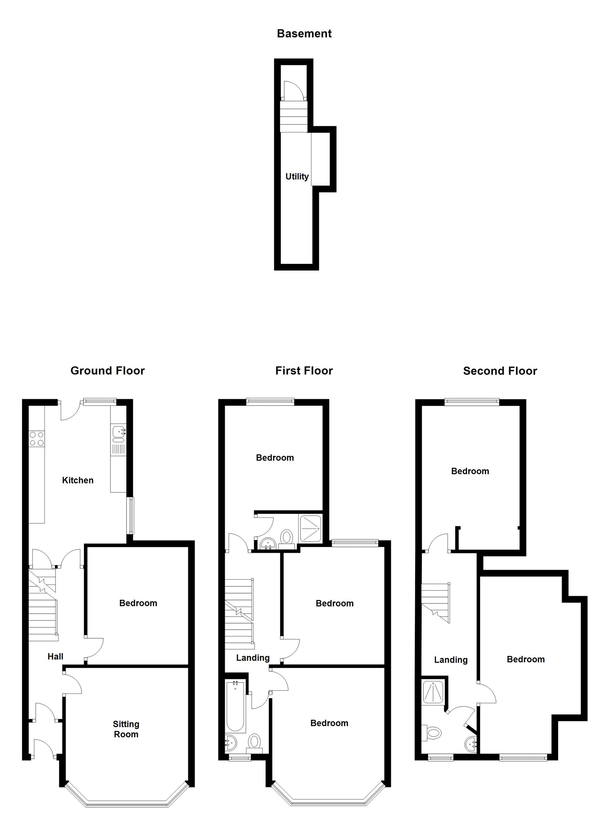 Floorplan for Manor Park, Bristol, BS6