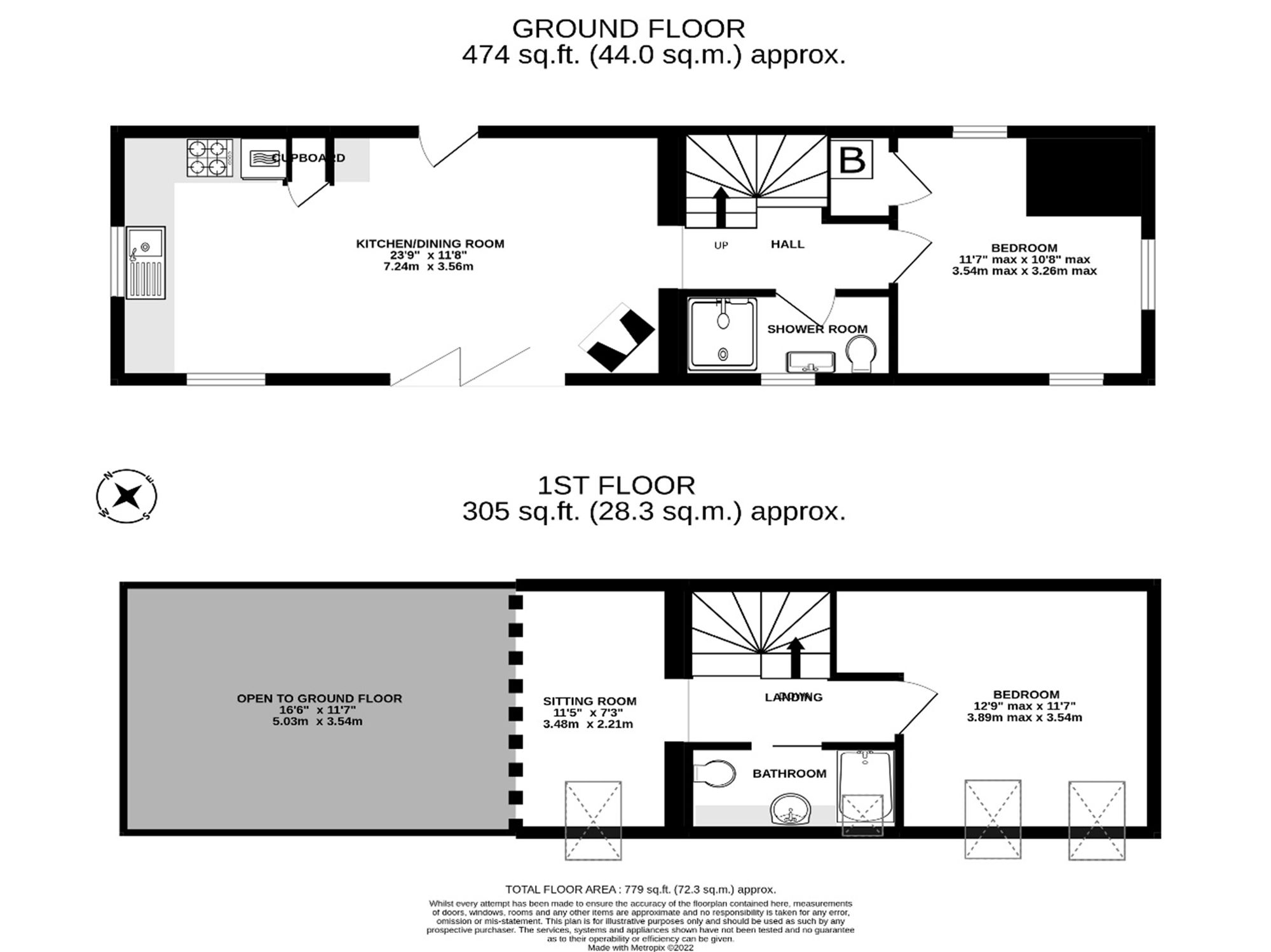 Floorplan for Pitchings 41 Wrington Road Congresbury Bristol BS49 5AW