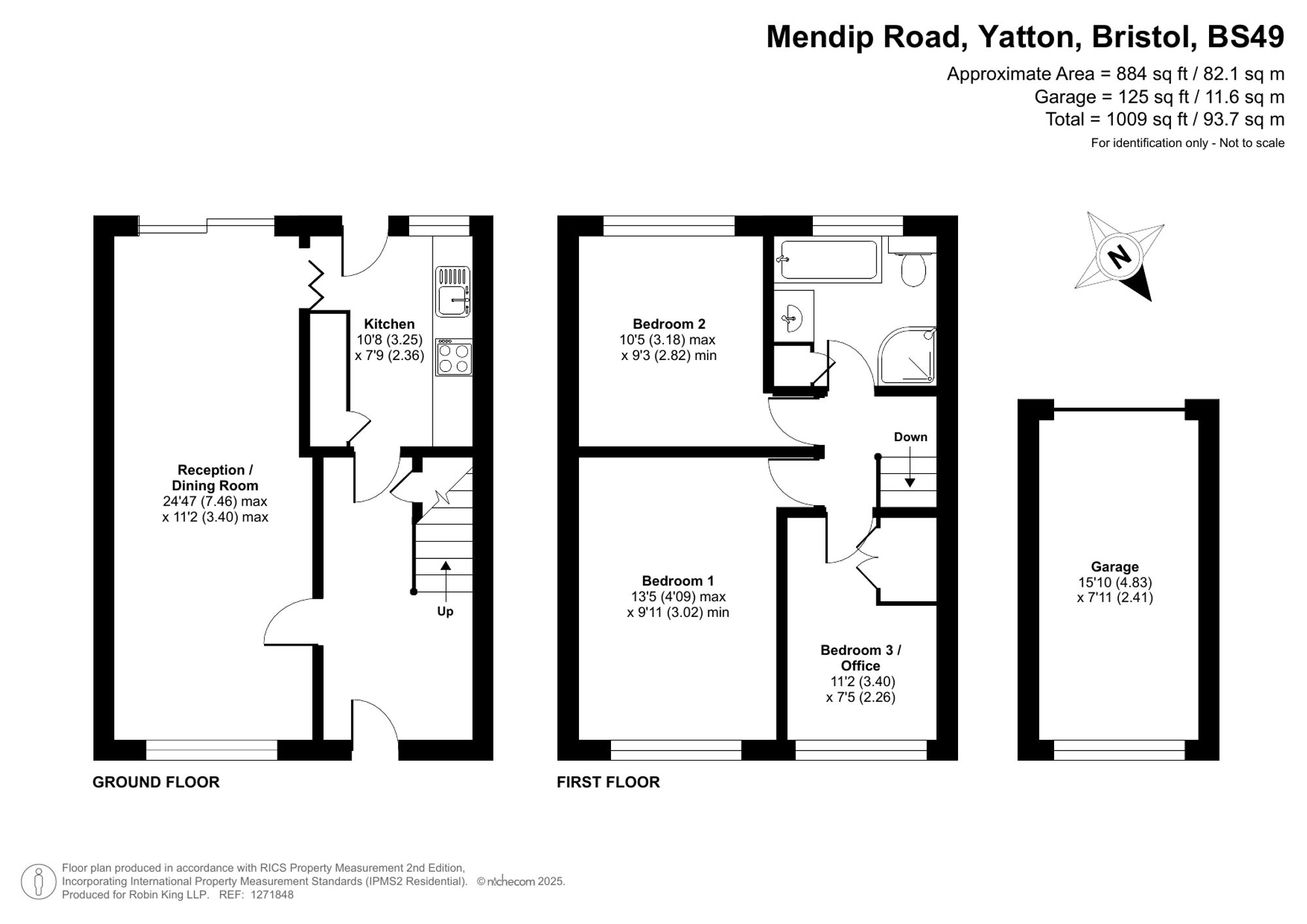 Floorplan for Mendip Road, Yatton, BS49