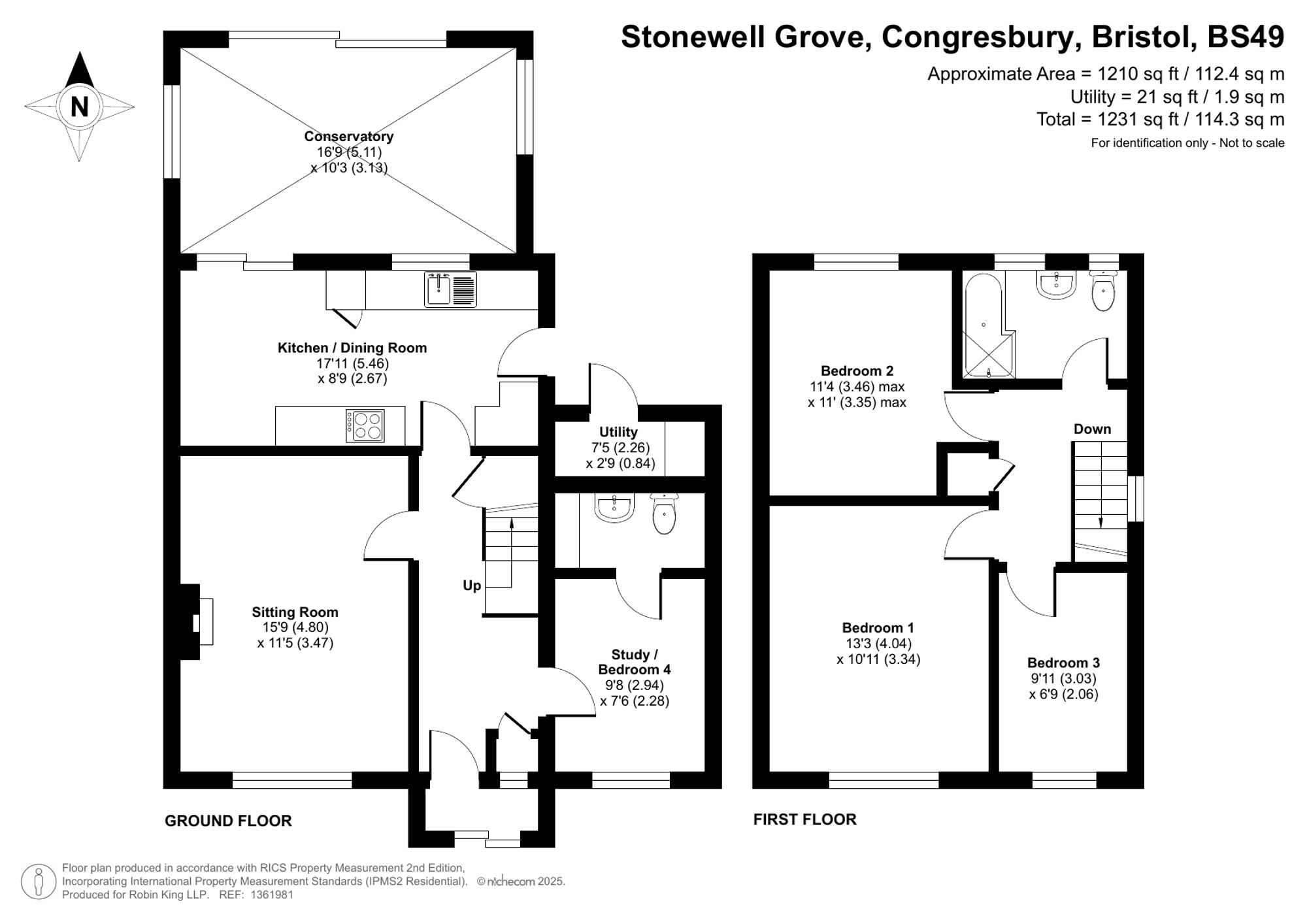 Floorplan for Stonewell Grove, Congresbury, BS49