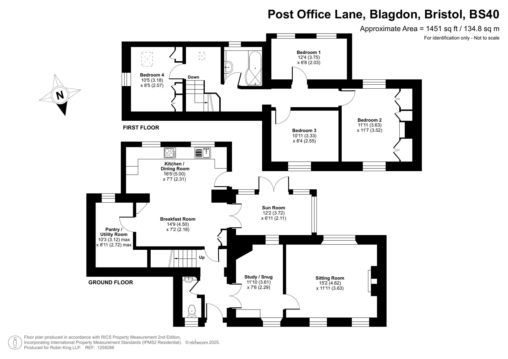 Floorplan for Post Office Lane, Blagdon, BS40
