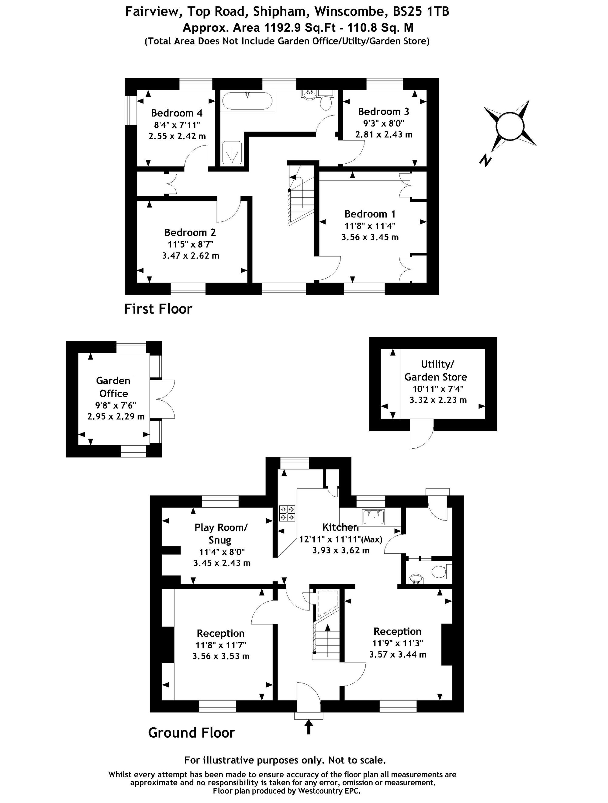 Floorplan for Top Road, Shipham, BS25