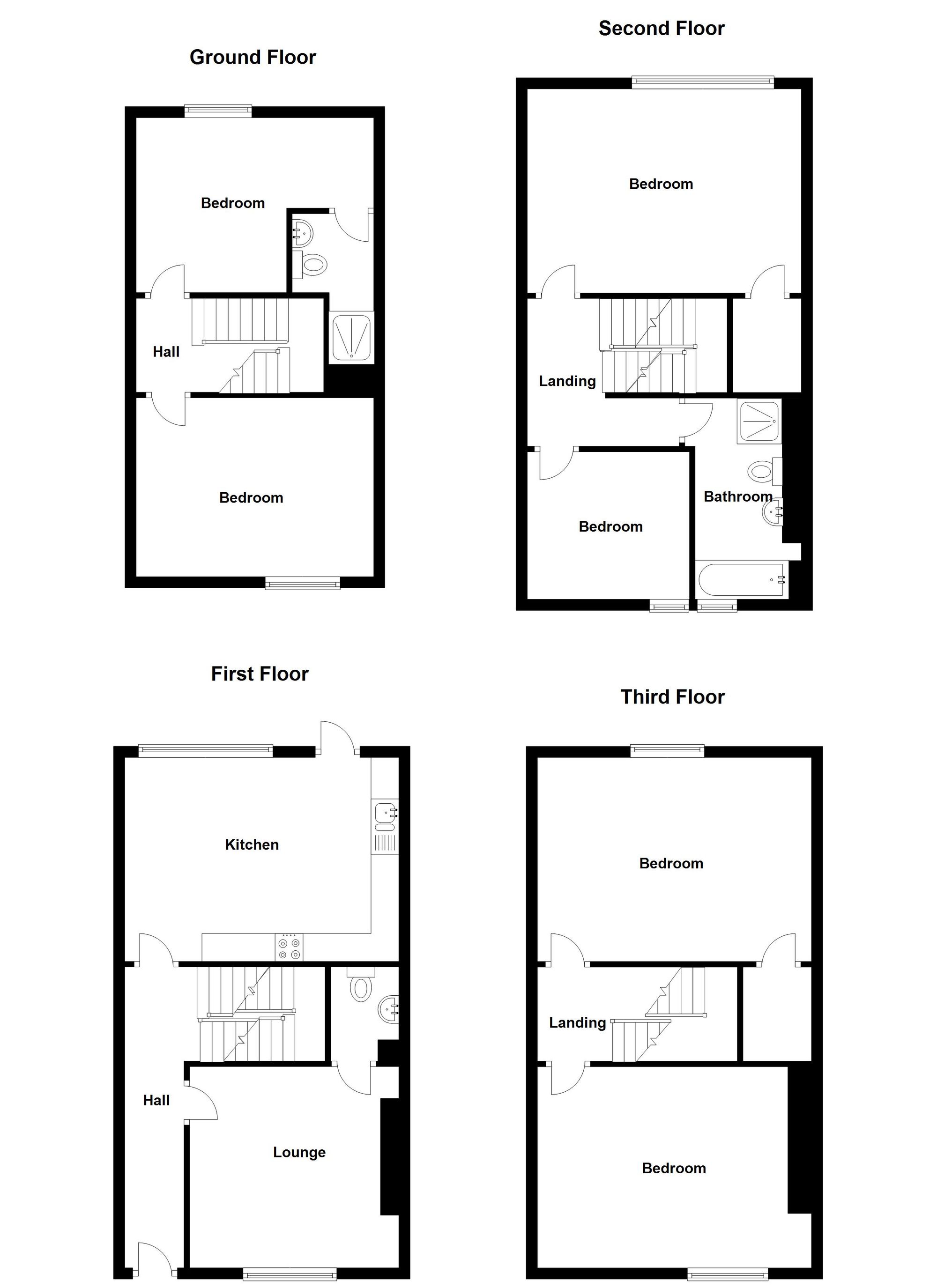 Floorplan for Clarence Place, Bristol, BS2