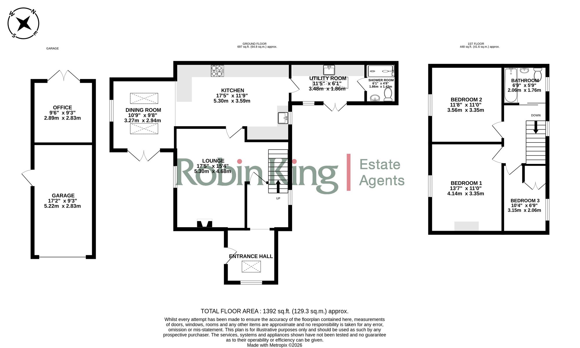 Floorplan for Streamcross, Claverham, BS49