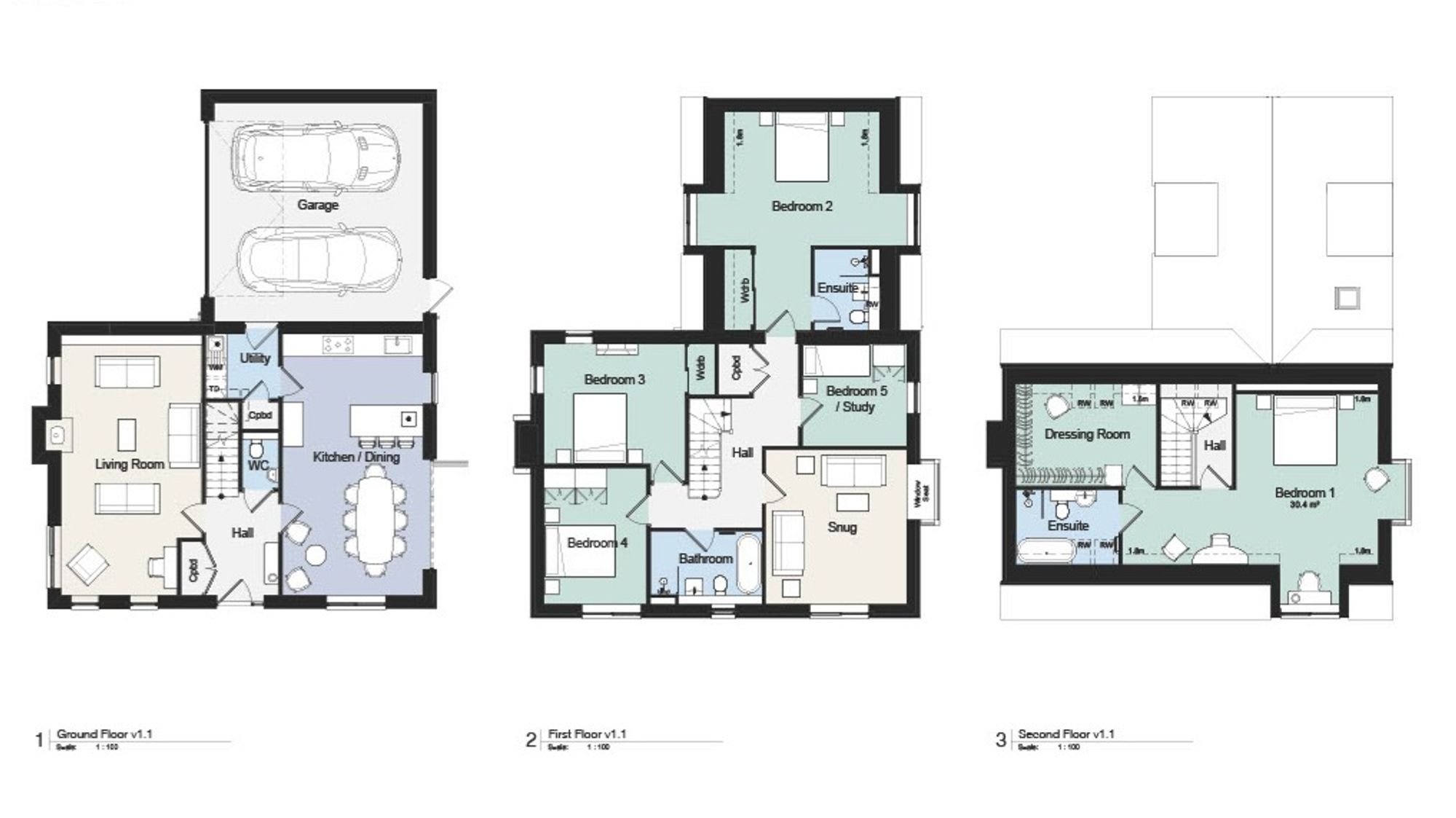 Floorplan for Horse Shoe Cottage, Paddock Rise, Blagdon, BS40 - Custom self-build