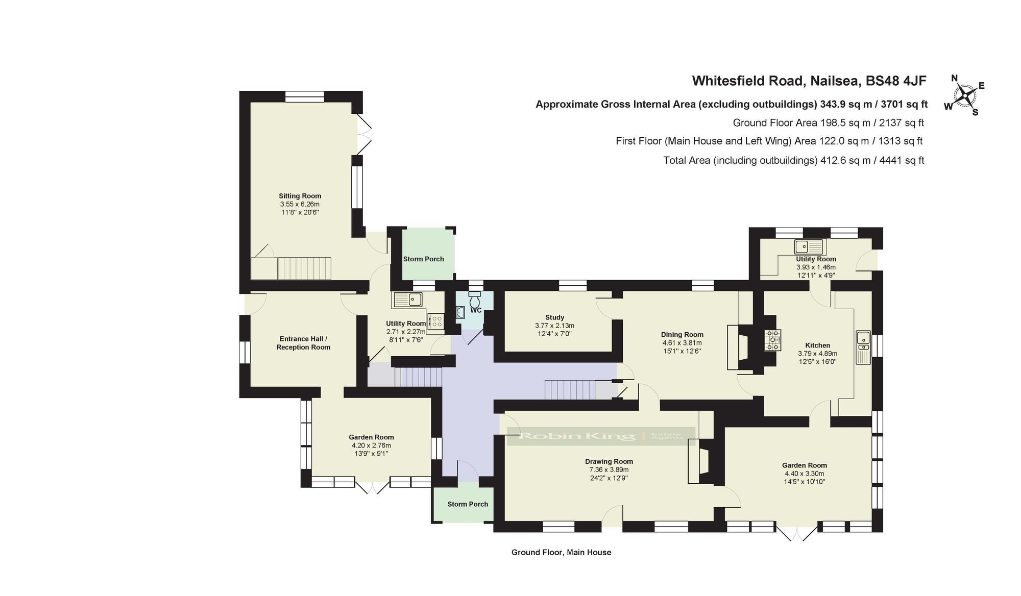 Floorplan for Wareham Lodge, 71 Whitesfield Road, Nailsea, BS48