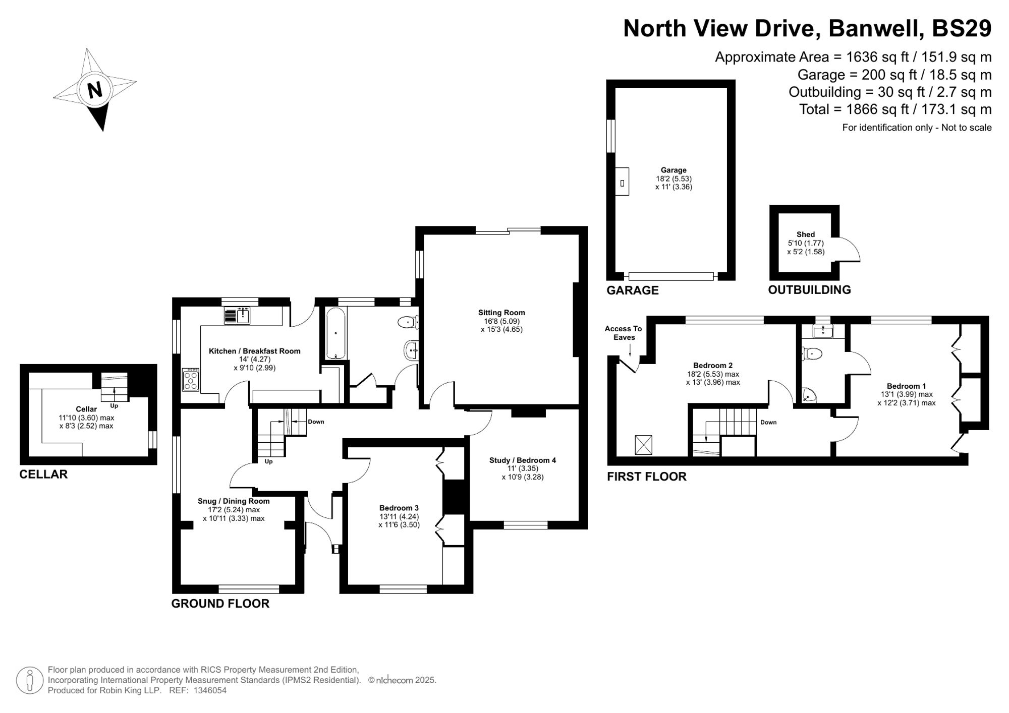Floorplan for North View Drive, Banwell, BS29