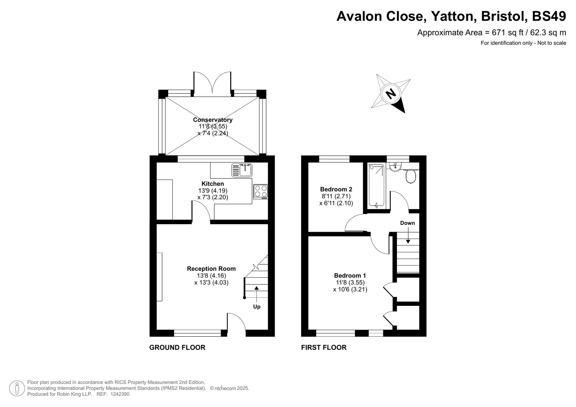 Floorplan for Avalon Close, Yatton, BS49