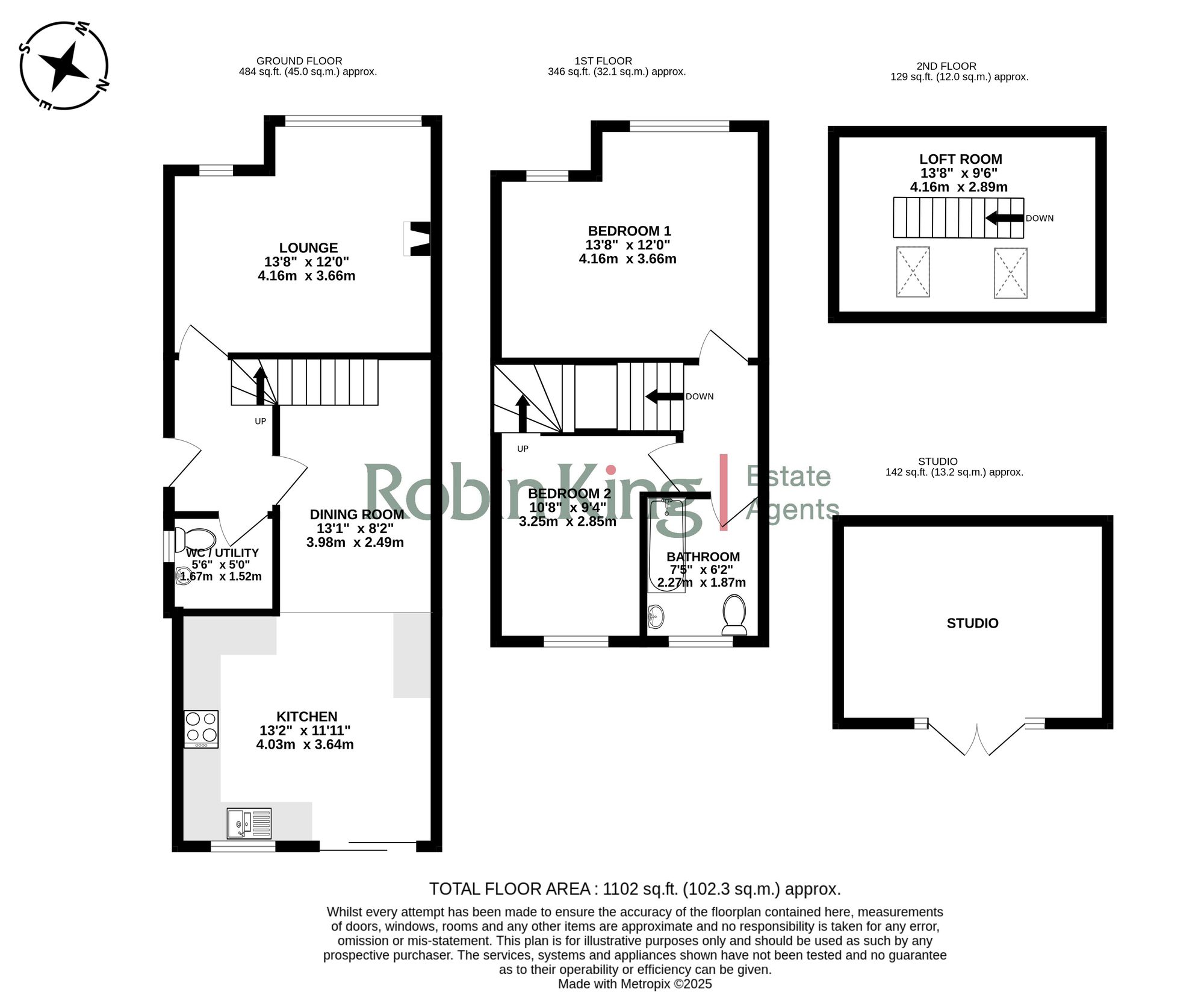 Floorplan for Brookland Road, Weston-Super-Mare, BS22