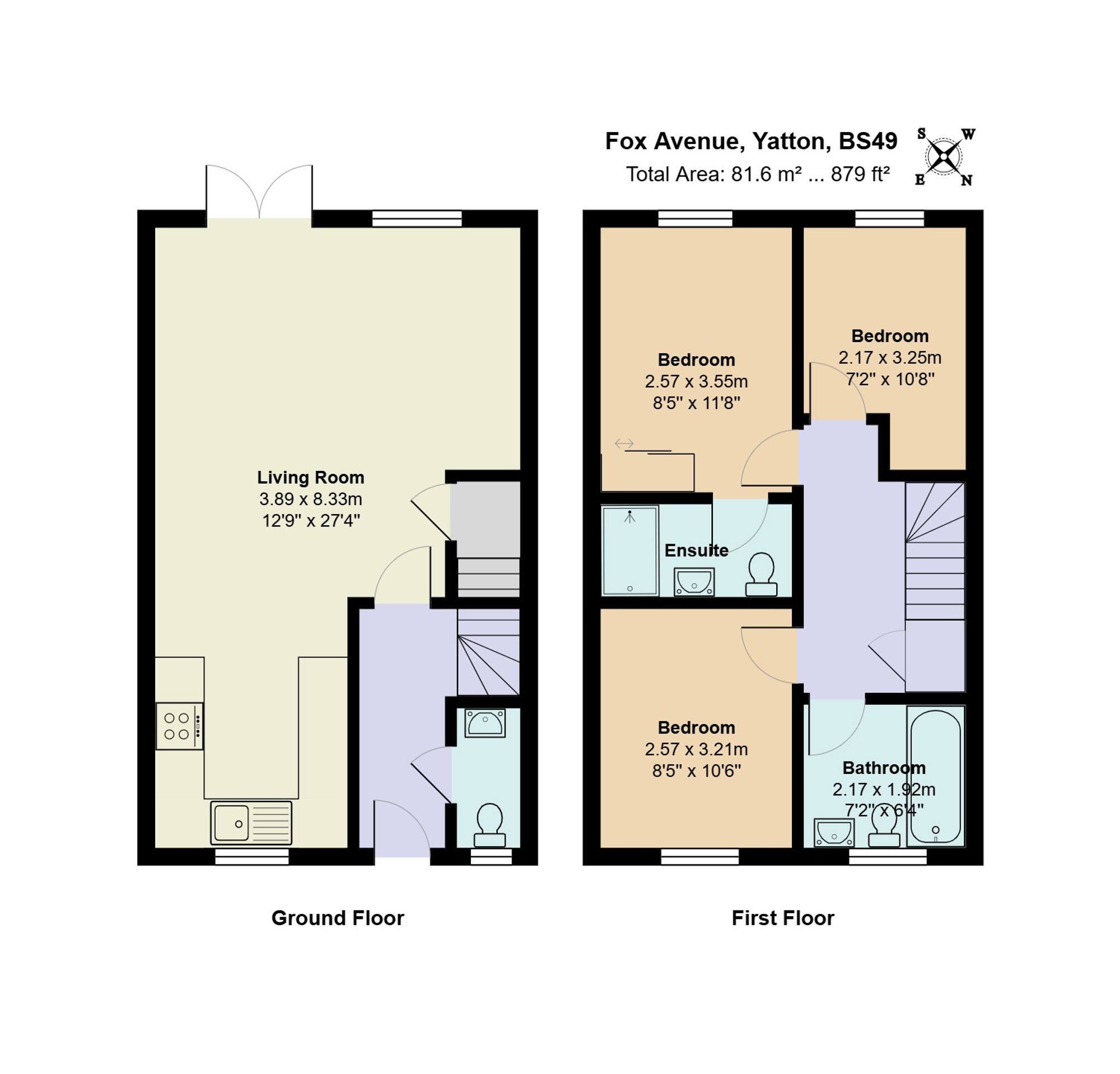 Floorplan for Fox Avenue, Yatton, BS49