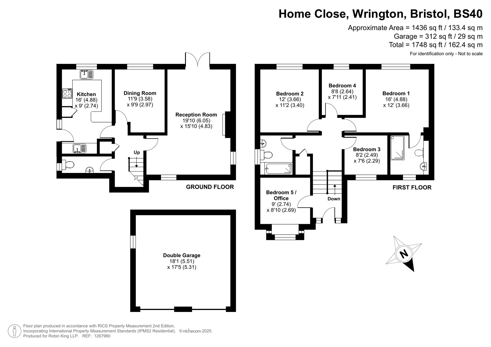 Floorplan for Home Close, Wrington, BS40