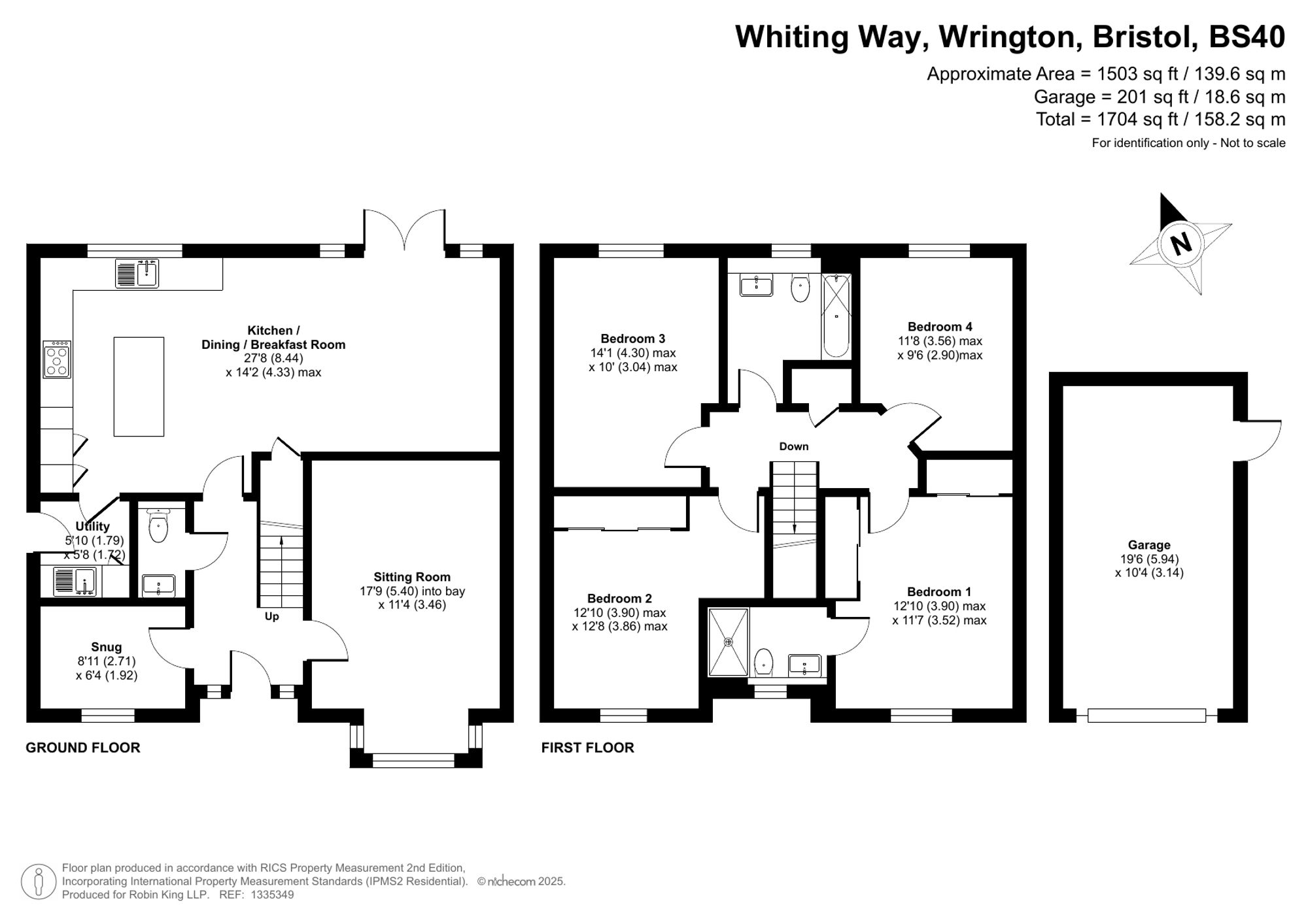 Floorplan for Whiting Way, Wrington, BS40