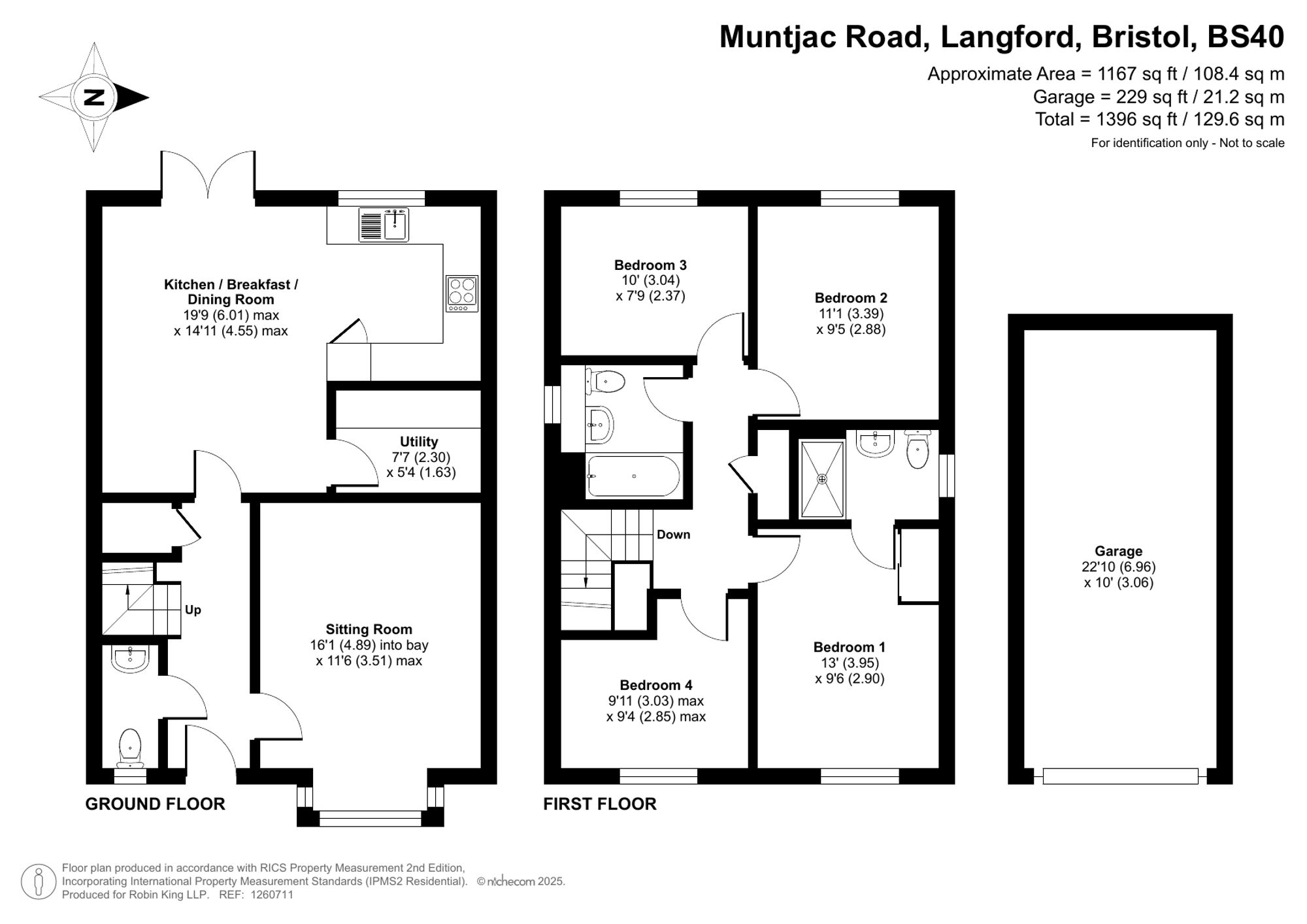 Floorplan for Muntjac Road, Langford, BS40
