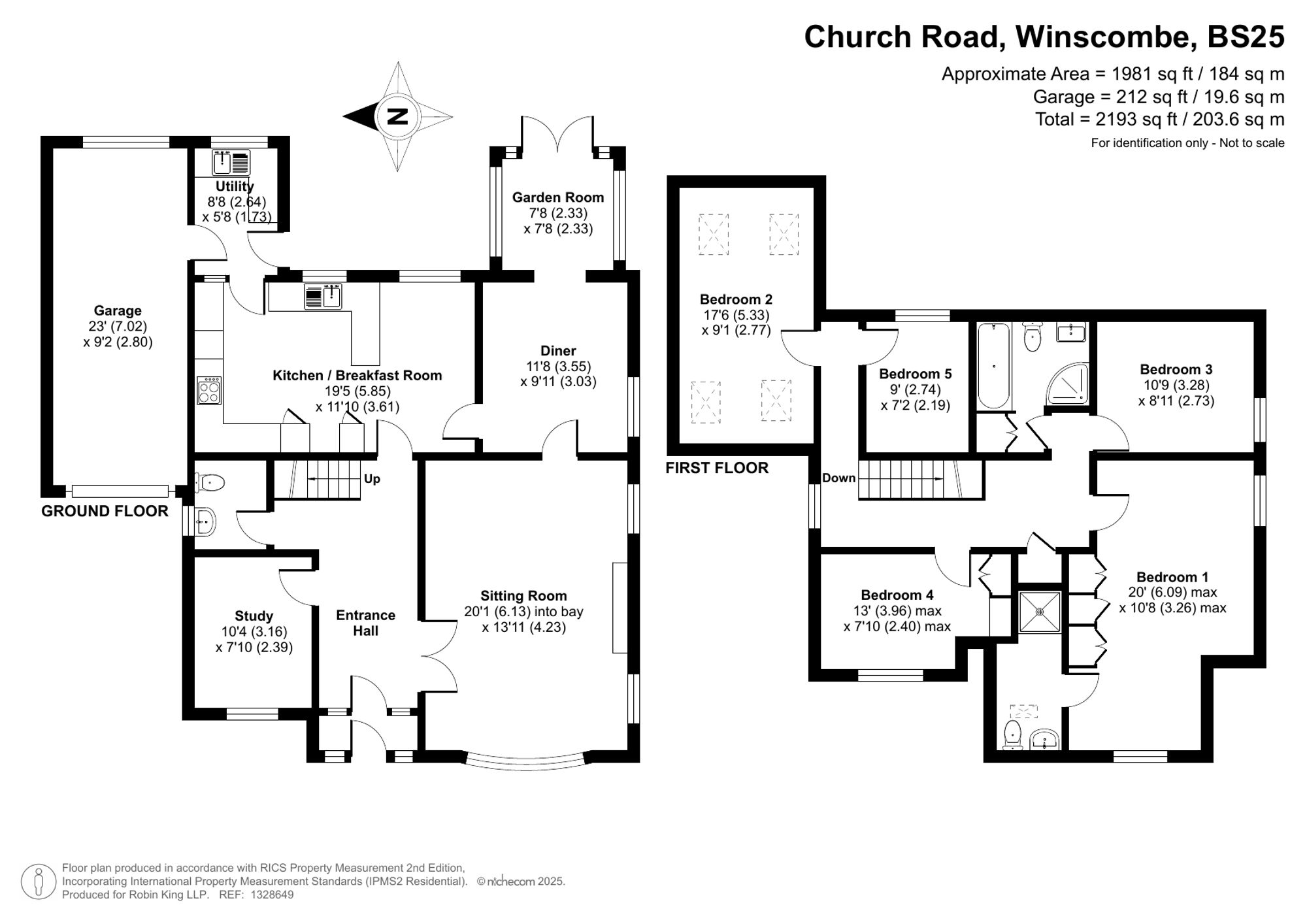 Floorplan for Church Road, Winscombe, BS25