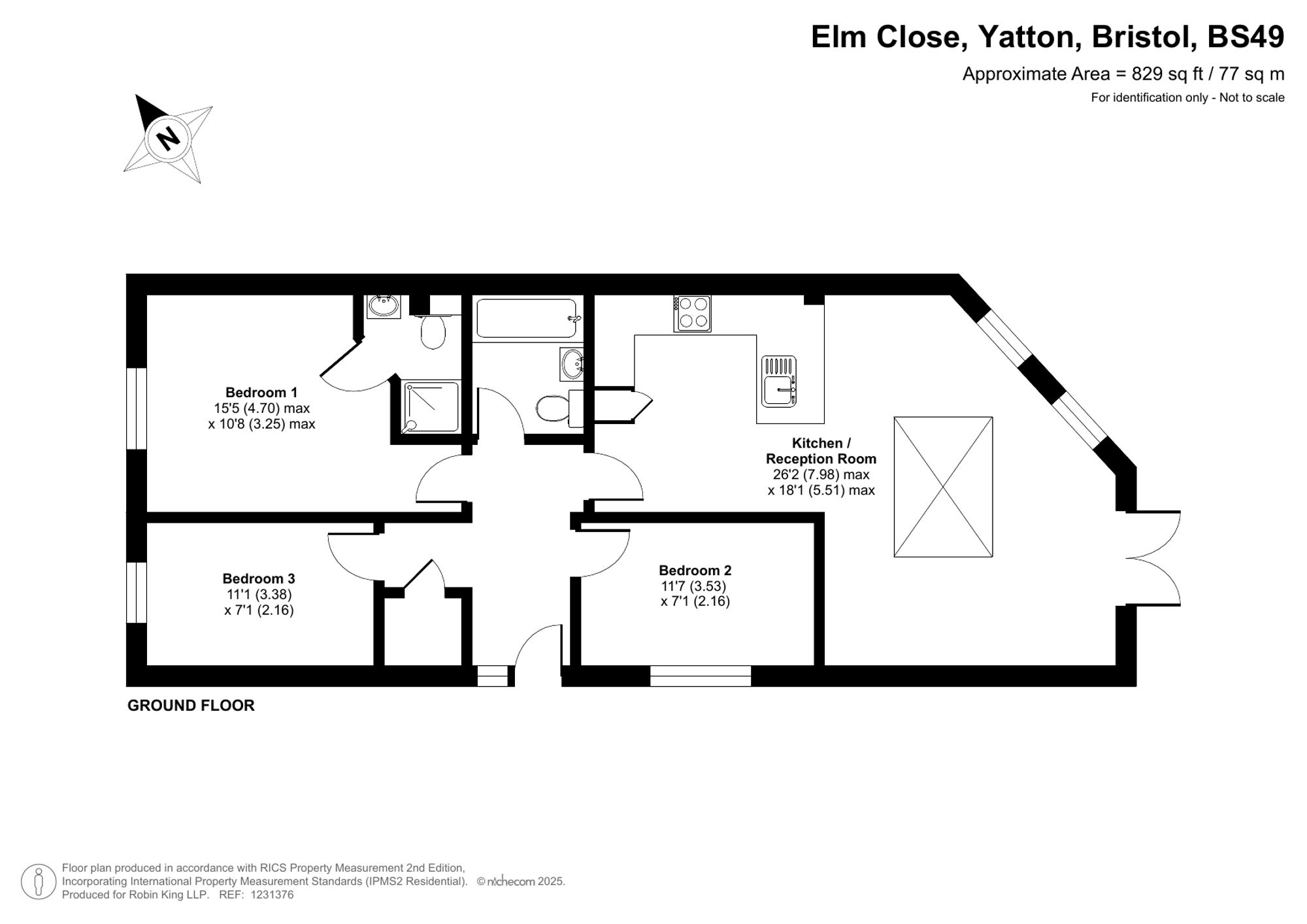 Floorplan for Elm Close, Yatton, BS49