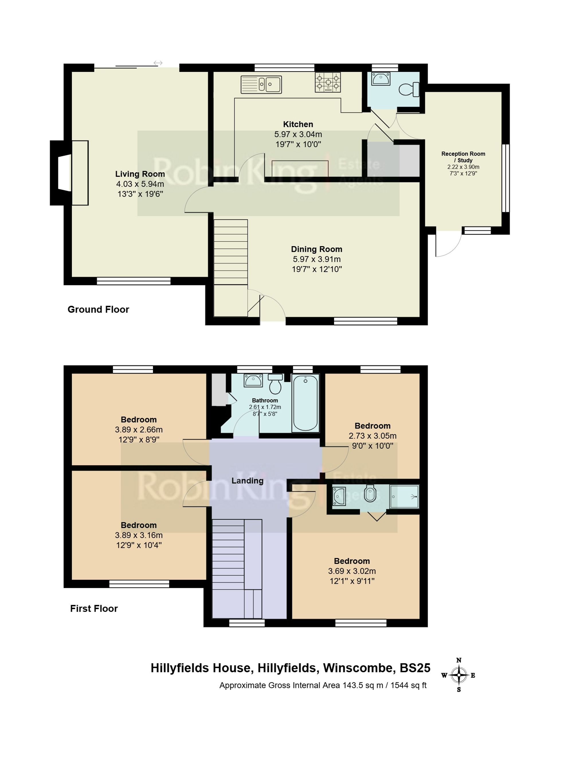 Floorplan for Hillyfields, Winscombe, BS25