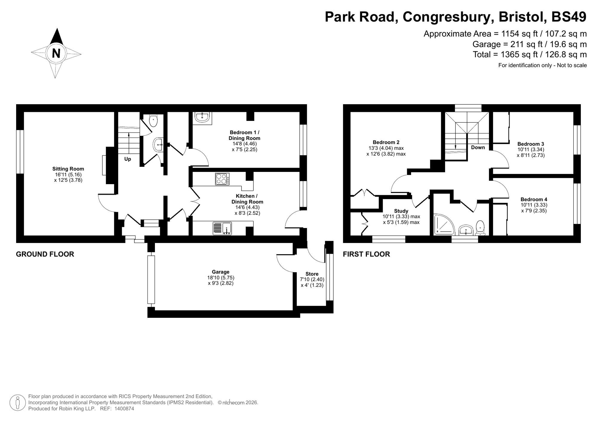 Floorplan for Park Road, Congresbury, BS49