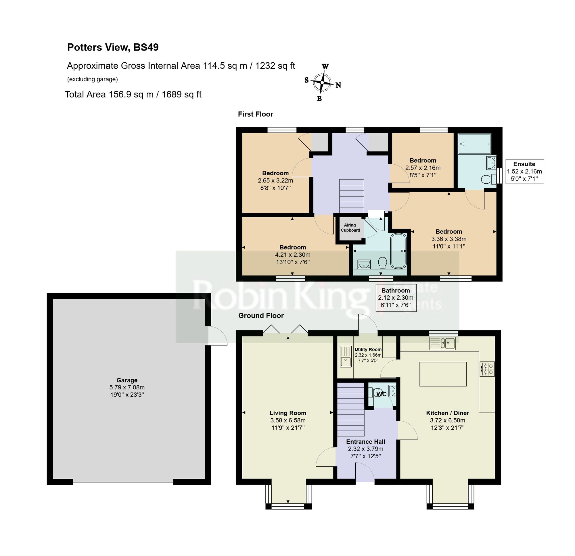 Floorplan for Potters View, Congresbury, BS49