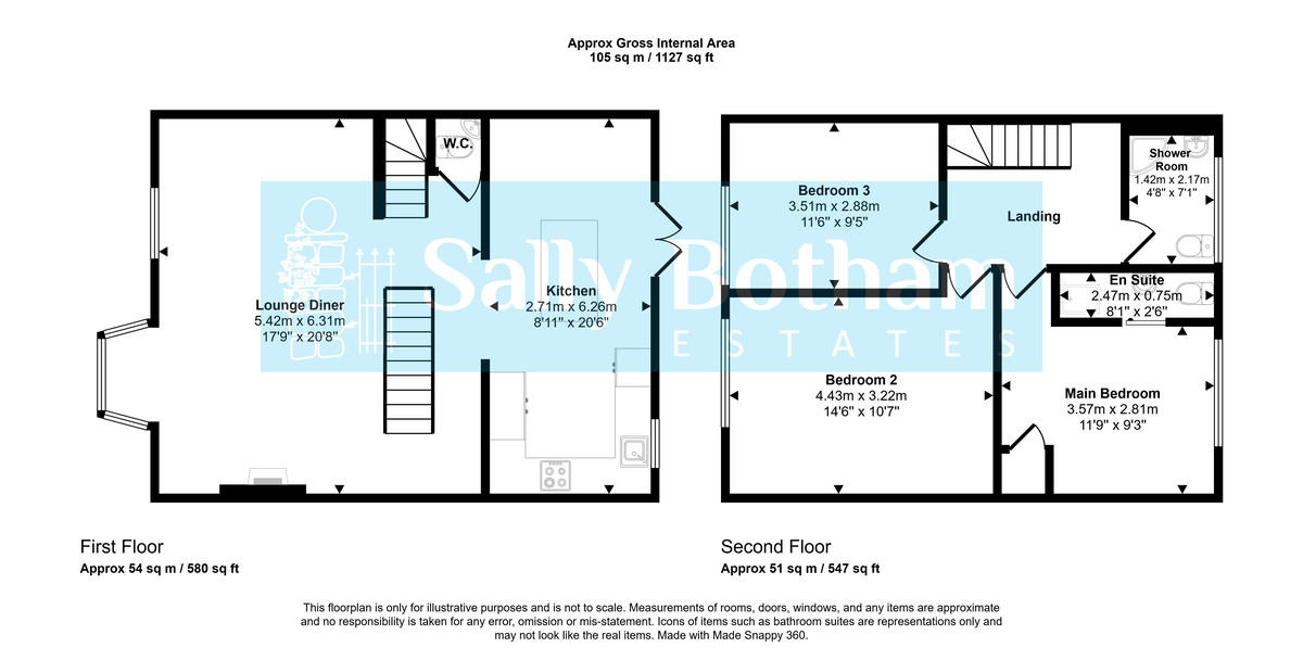 Floorplan for Bank Road, Matlock, DE4 3GL
