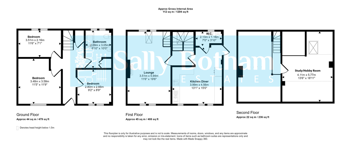 Floorplan for West End, Brassington, DE4 4HL