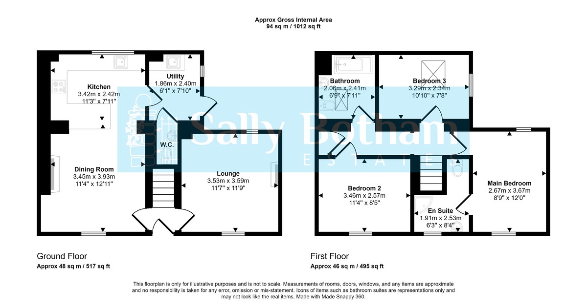 Floorplan for Elton, Matlock
