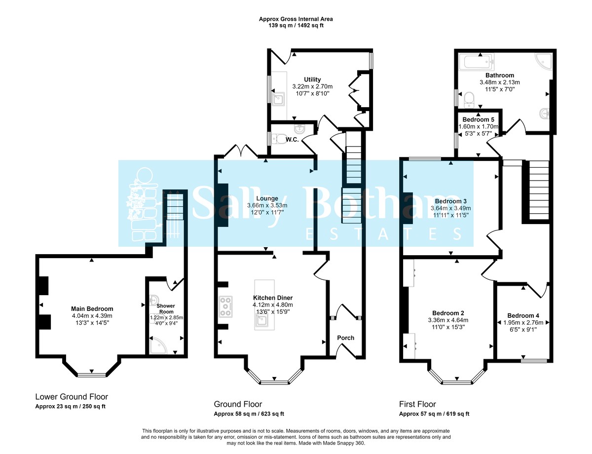Floorplan for Wellington Street, Matlock