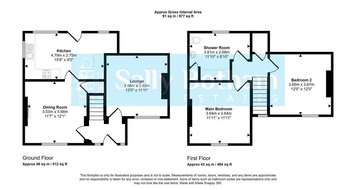 Floorplan for Dale Road North, Darley Dale, Matlock