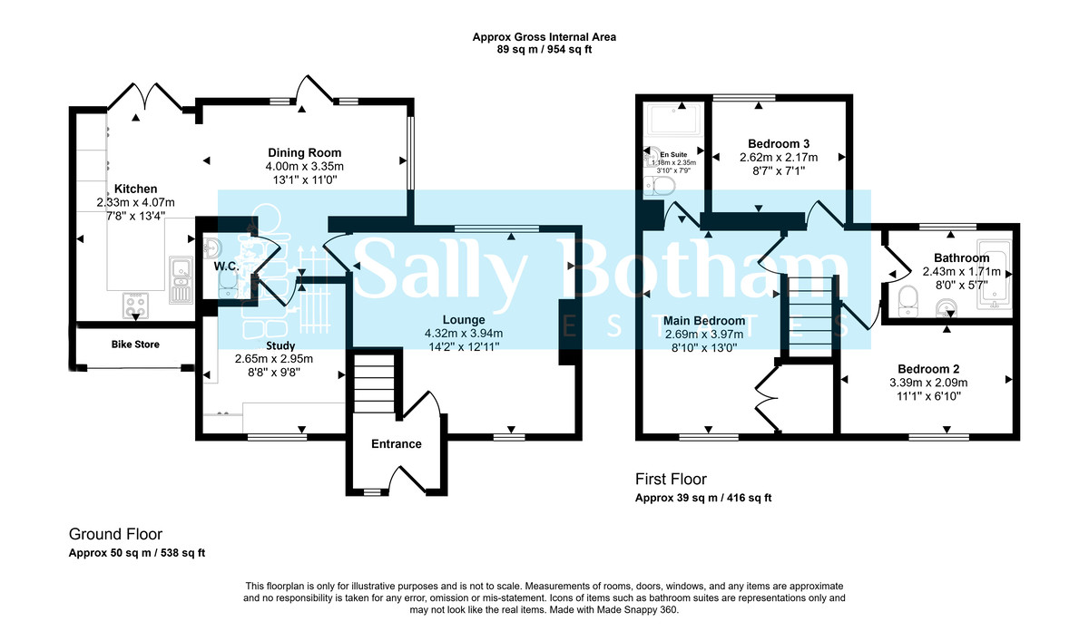 Floorplan for Rowsley, Matlock