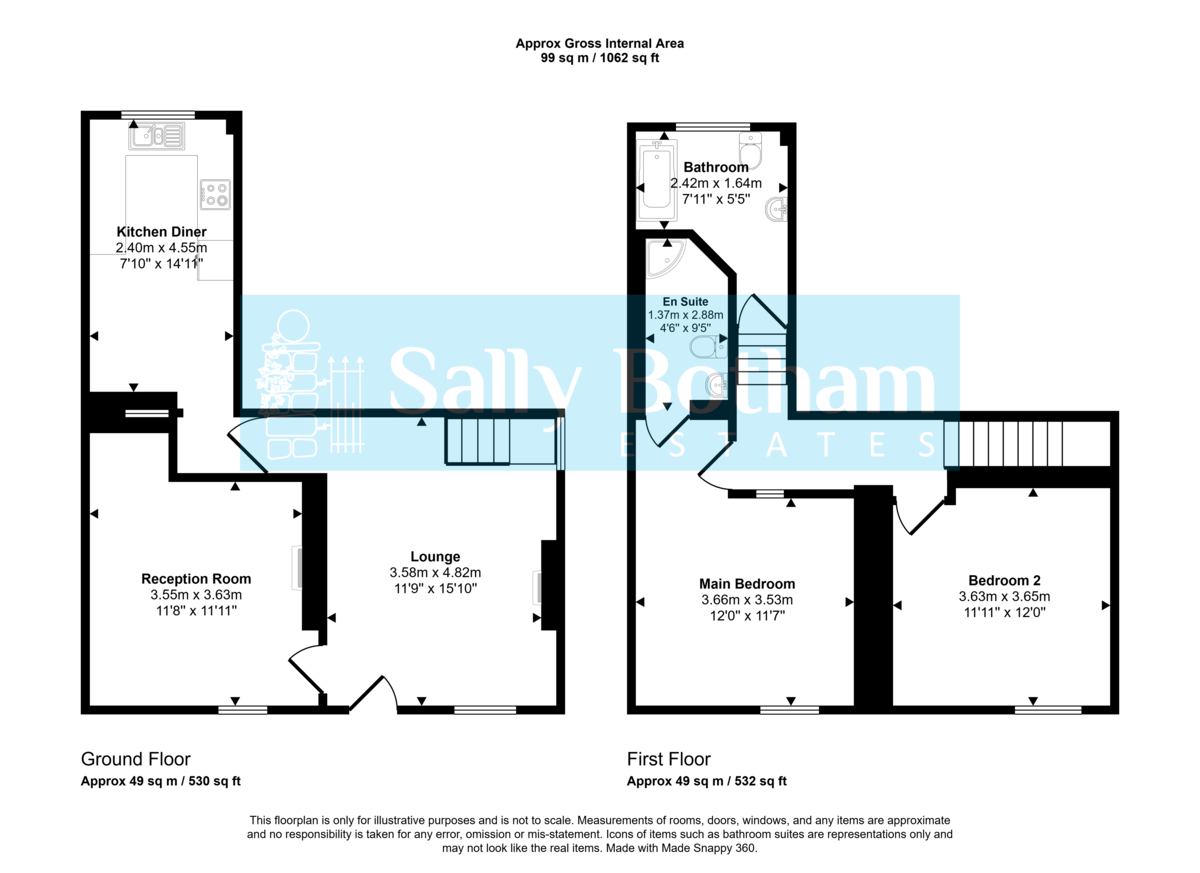 Floorplan for Birchover, Matlock