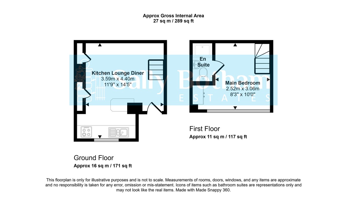 Floorplan for 10 The Hill, Cromford